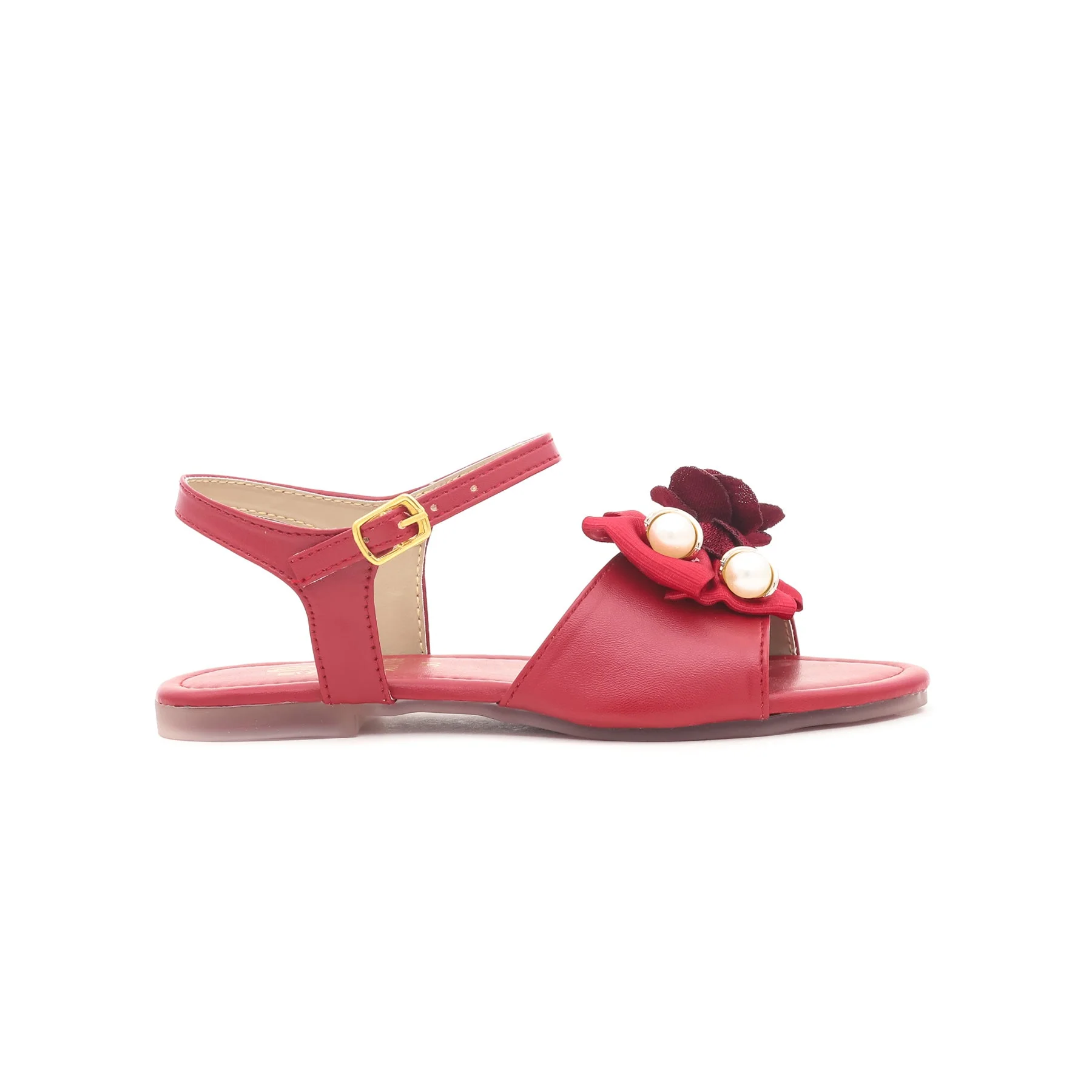 Girls Maroon Formal Sandal KD7509 - Image 2