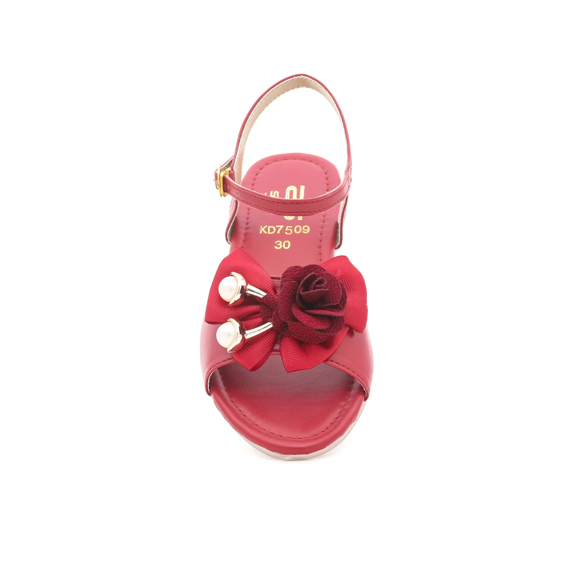 Girls Maroon Formal Sandal KD7509 - Image 3