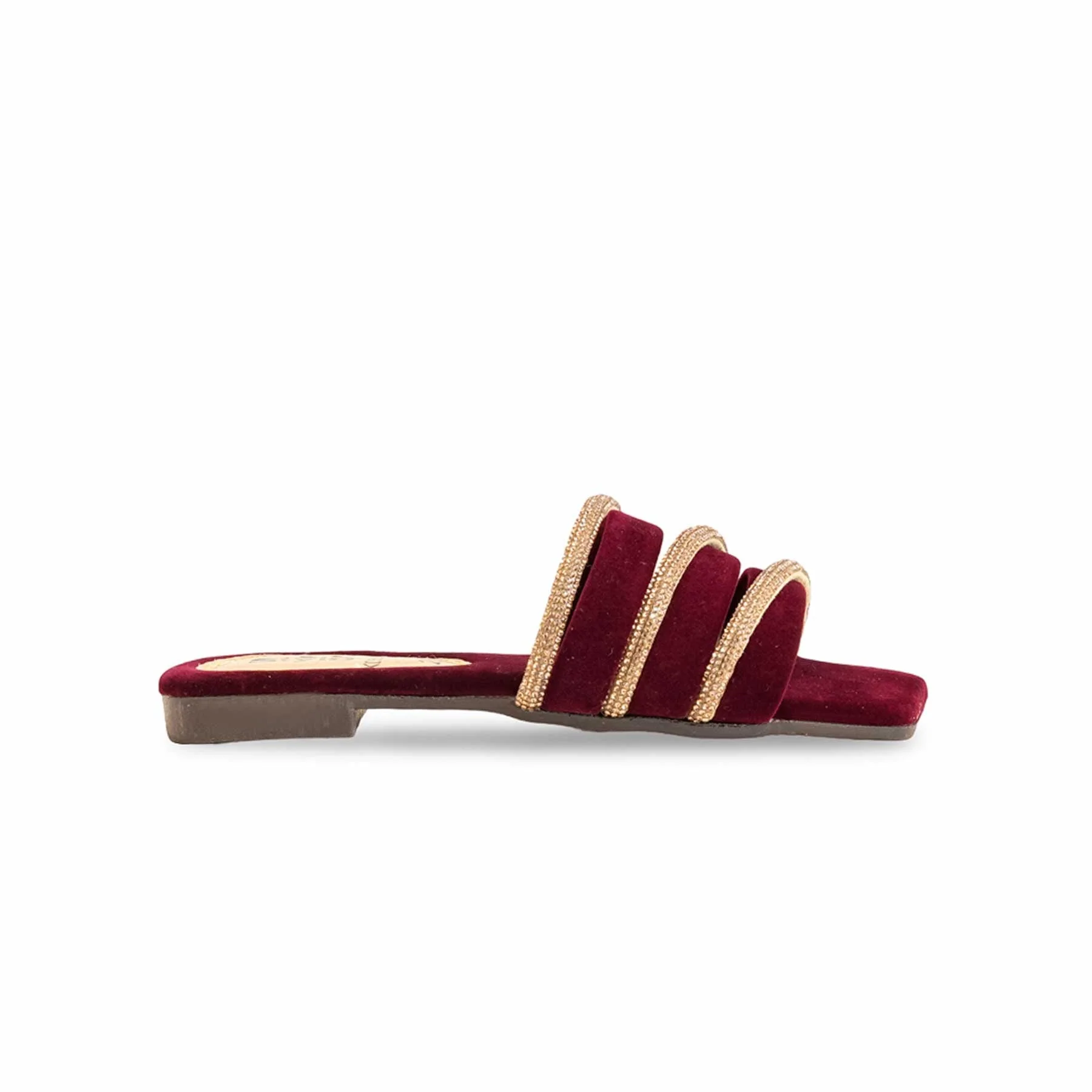 Girls Maroon Formal Slipper KD5595 - Image 2