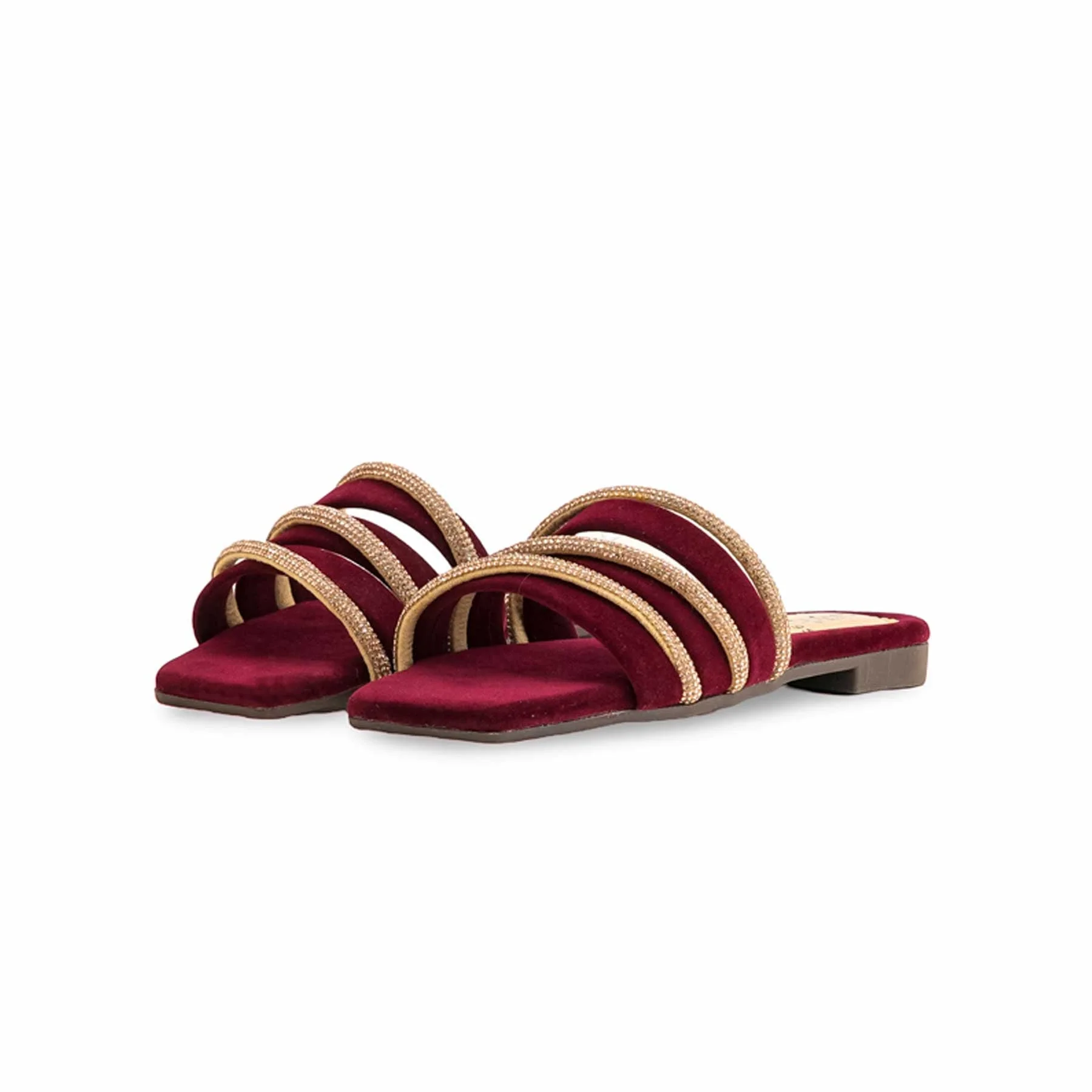 Girls Maroon Formal Slipper KD5595 - Image 3