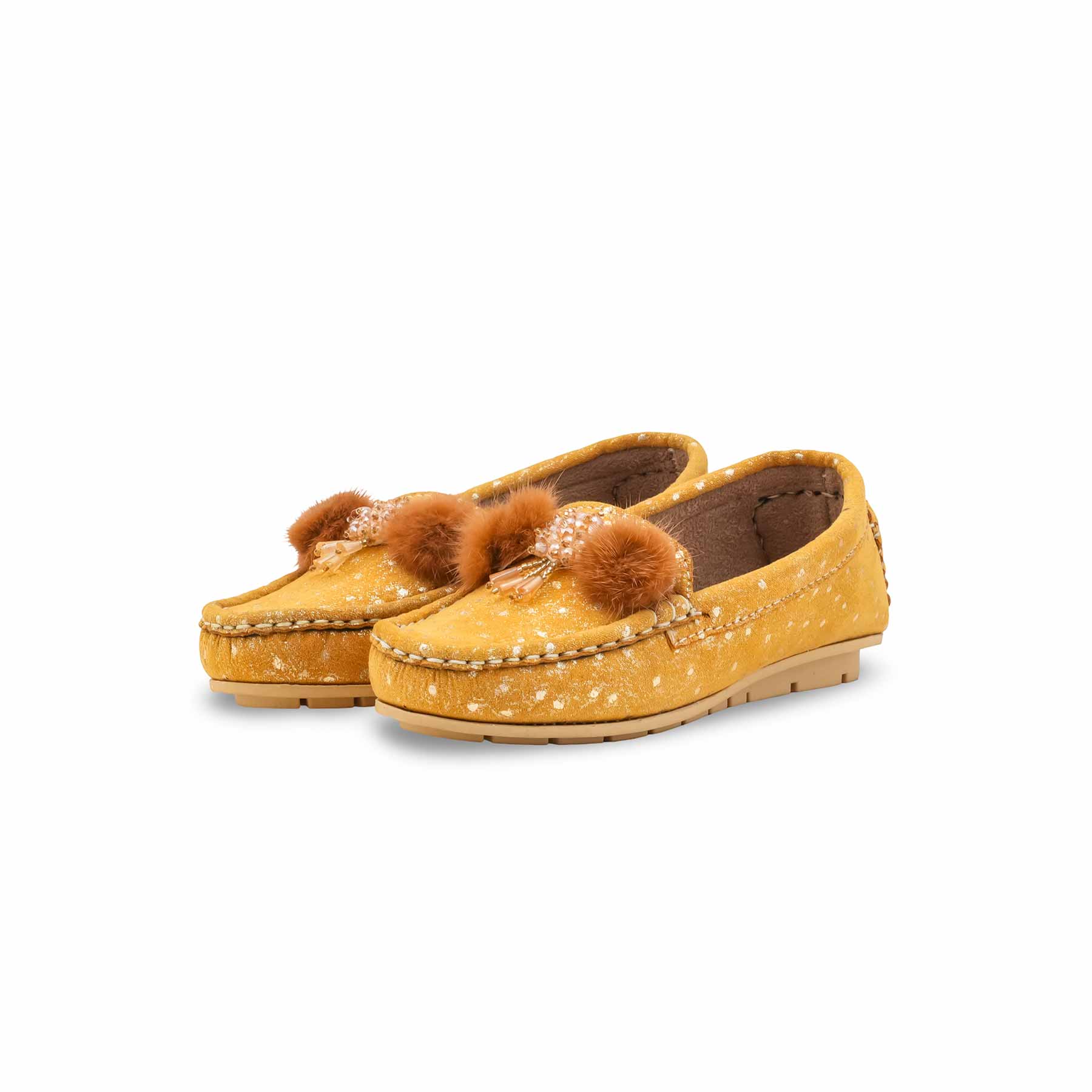 Girls Mustard Formal Moccasin KD2628 - Image 3