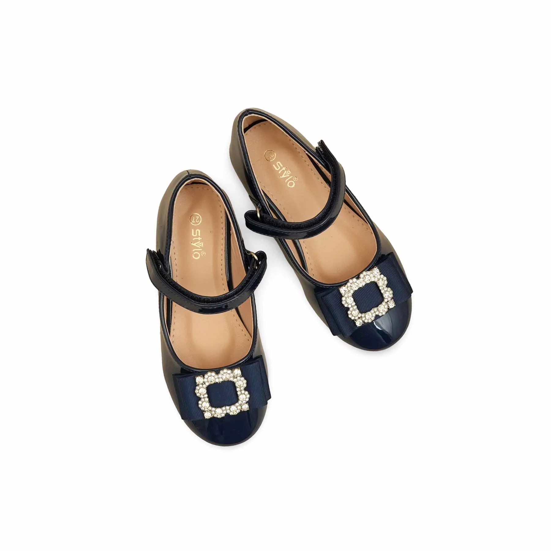 Girls Navy Casual Pumps KD2462 - Image 5