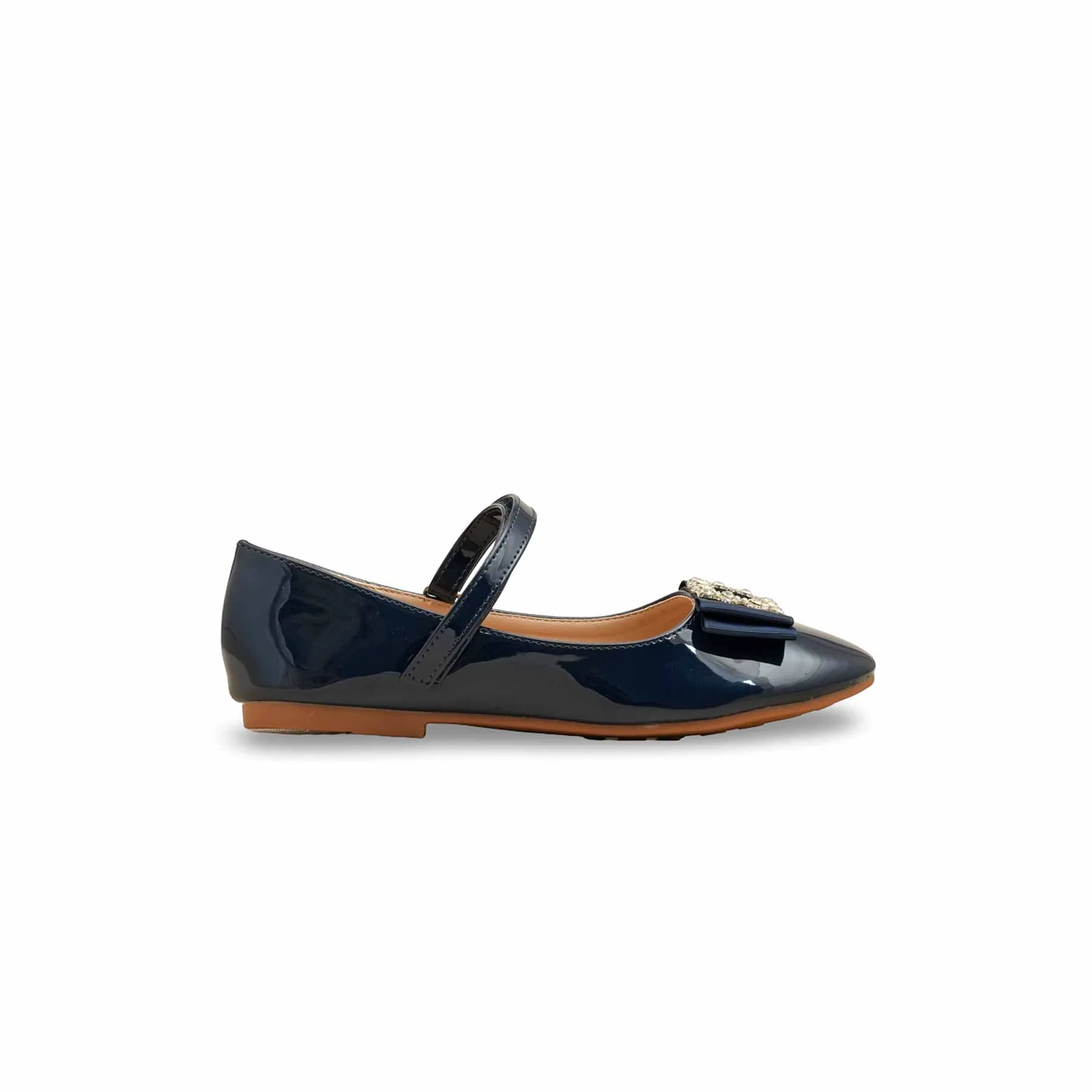Girls Navy Casual Pumps KD2463 - Image 2