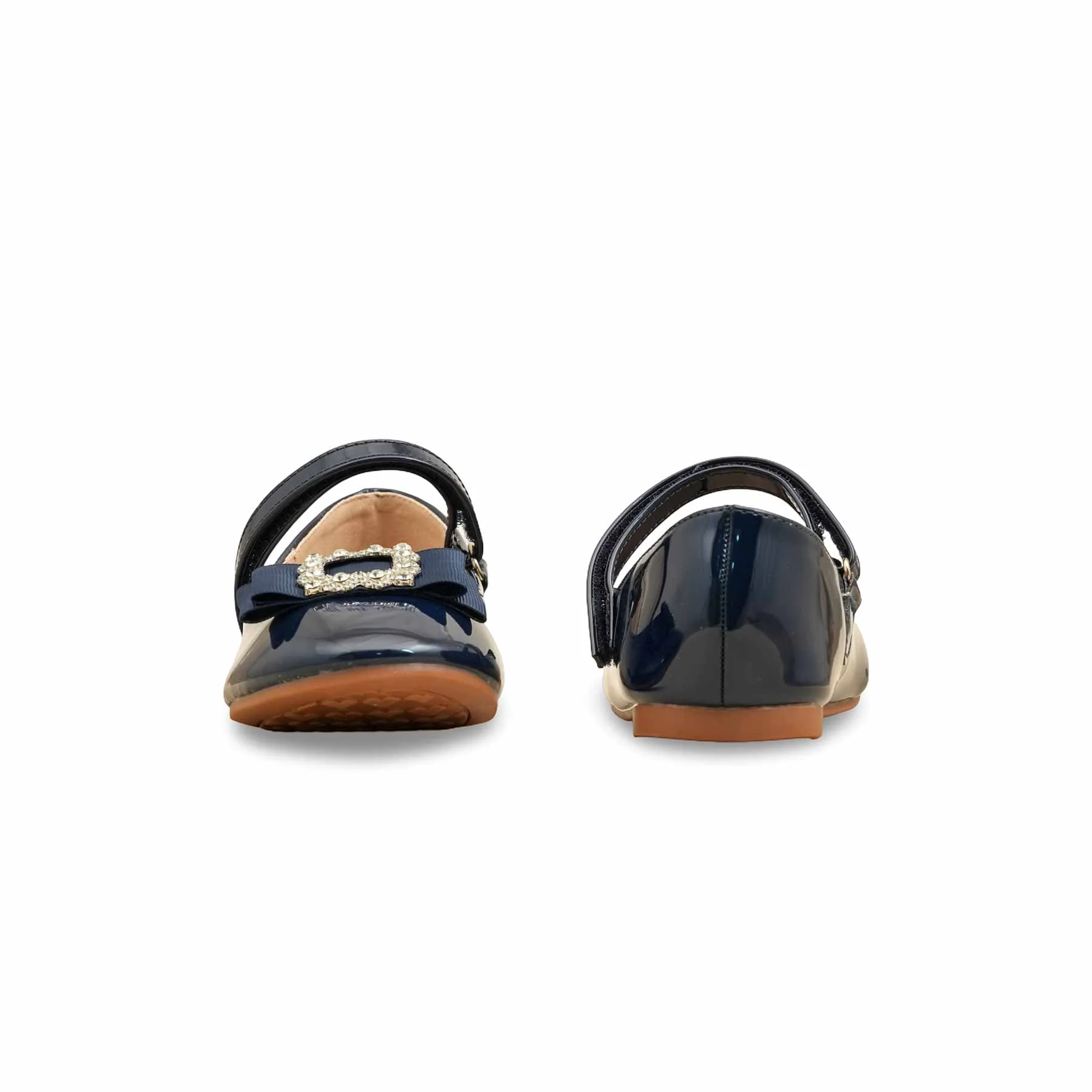 Girls Navy Casual Pumps KD2463 - Image 4