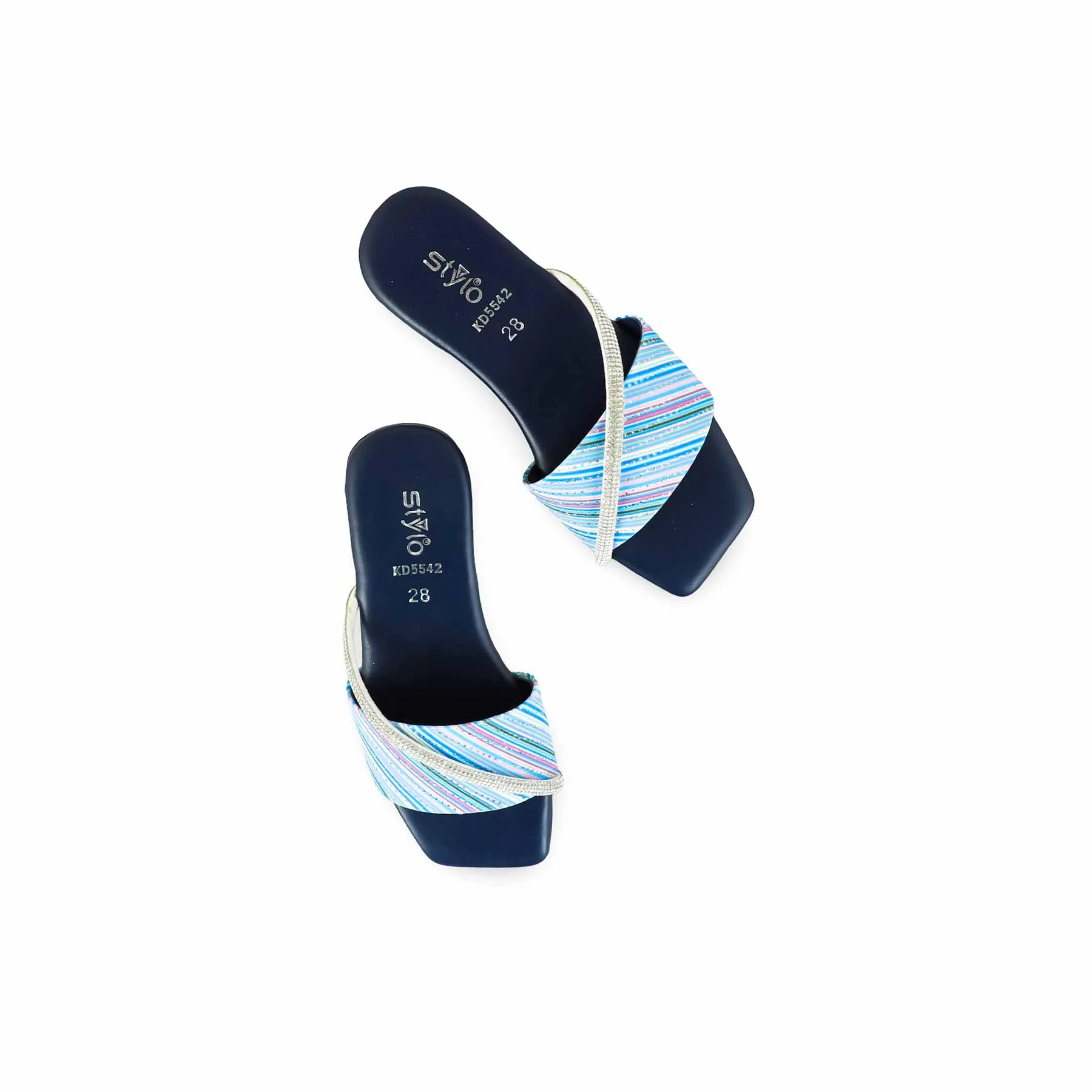 Girls Navy Casual Slipper KD5542 - Image 5