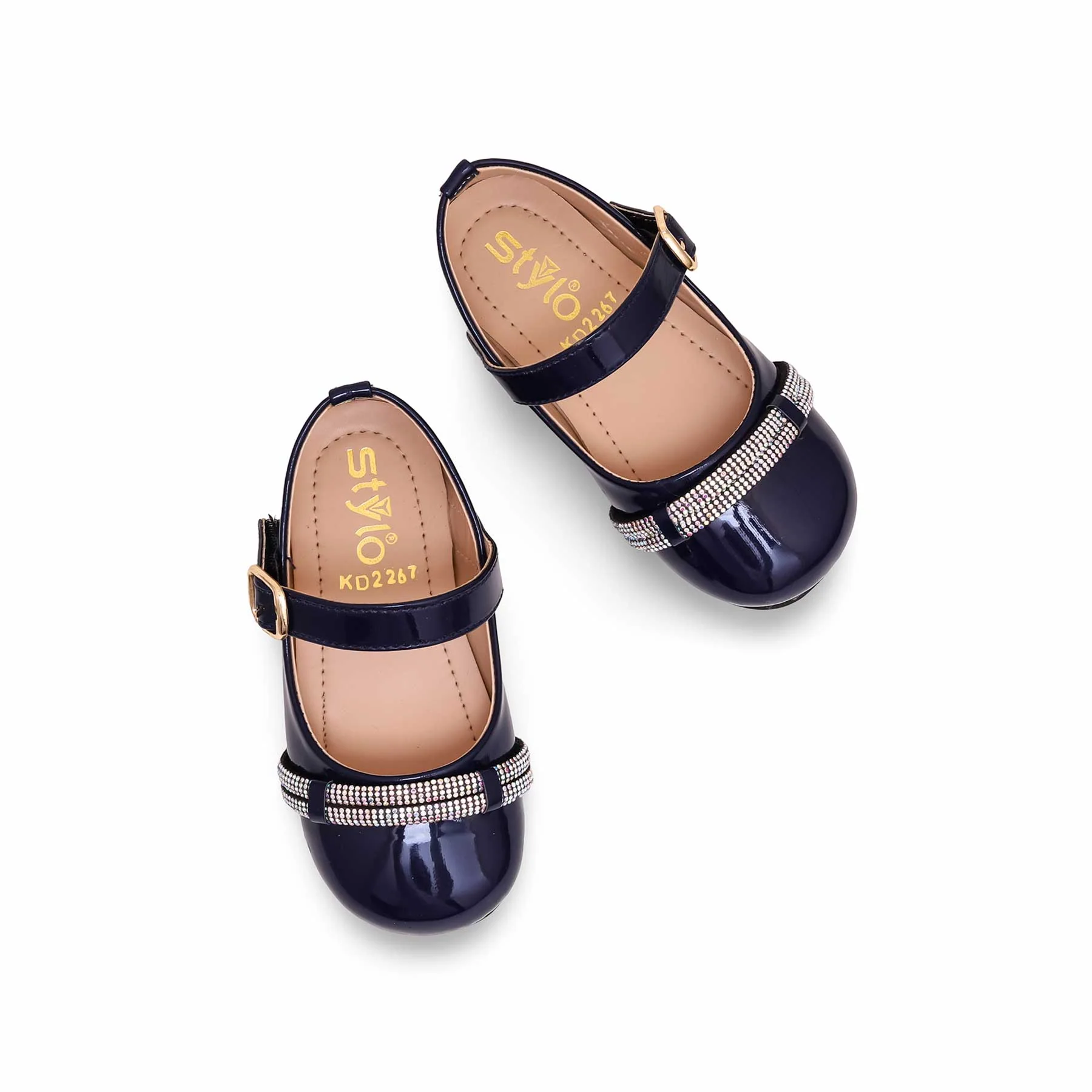 Girls Navy Formal Pumps KD2267 - Image 4
