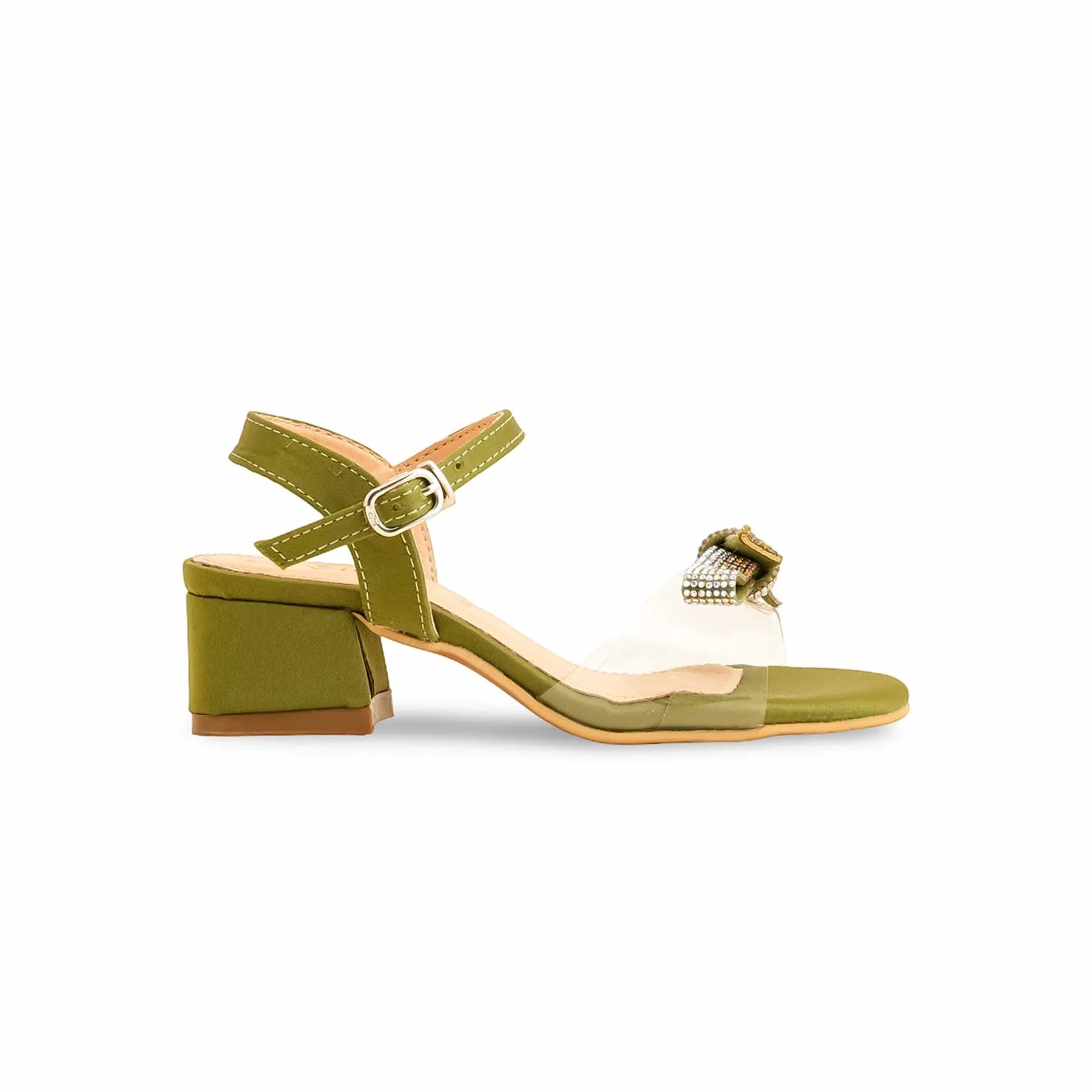 Girls Olive Fancy Sandal KD5674 - Image 2