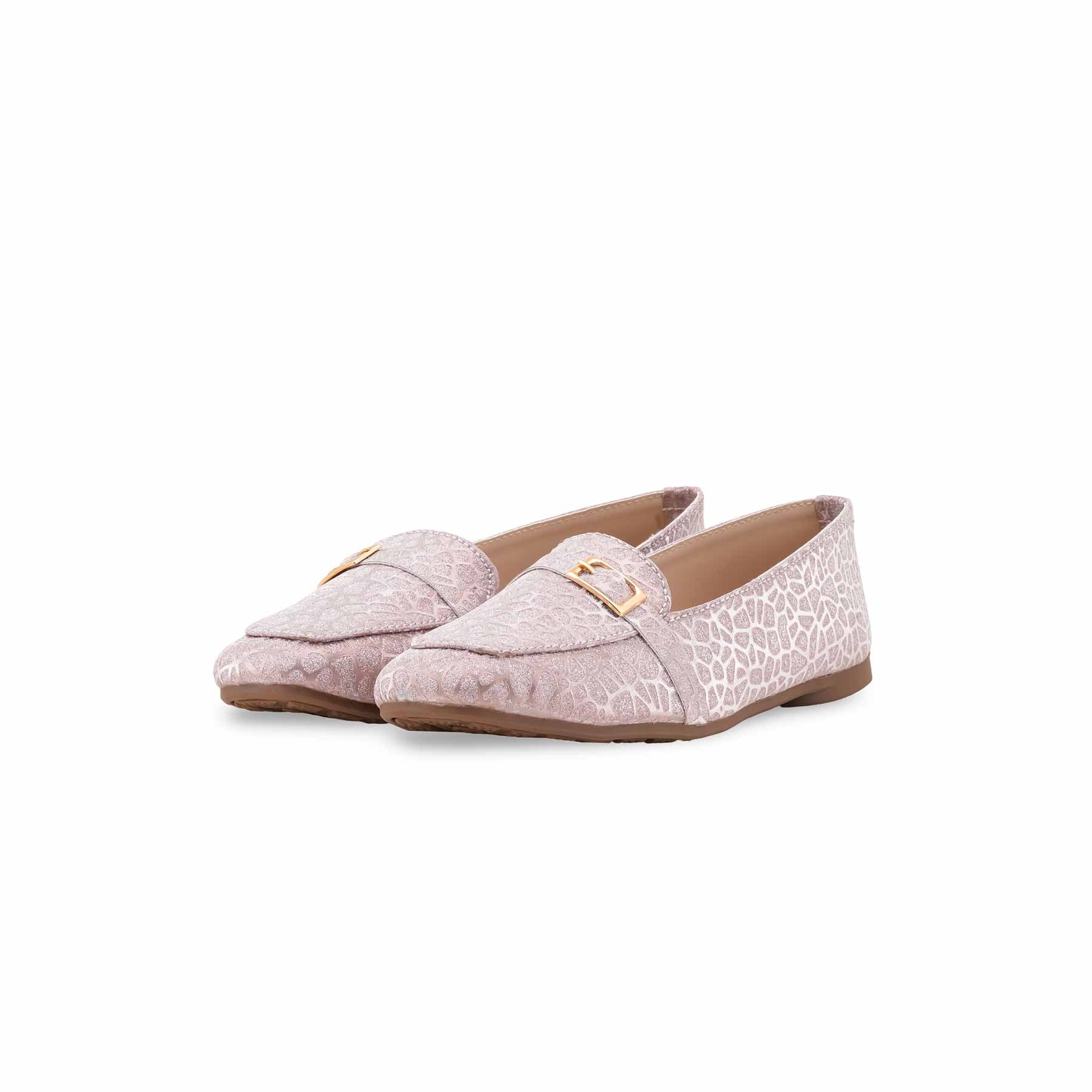 Girls Peach Fancy Moccasin KD2538 - Image 3