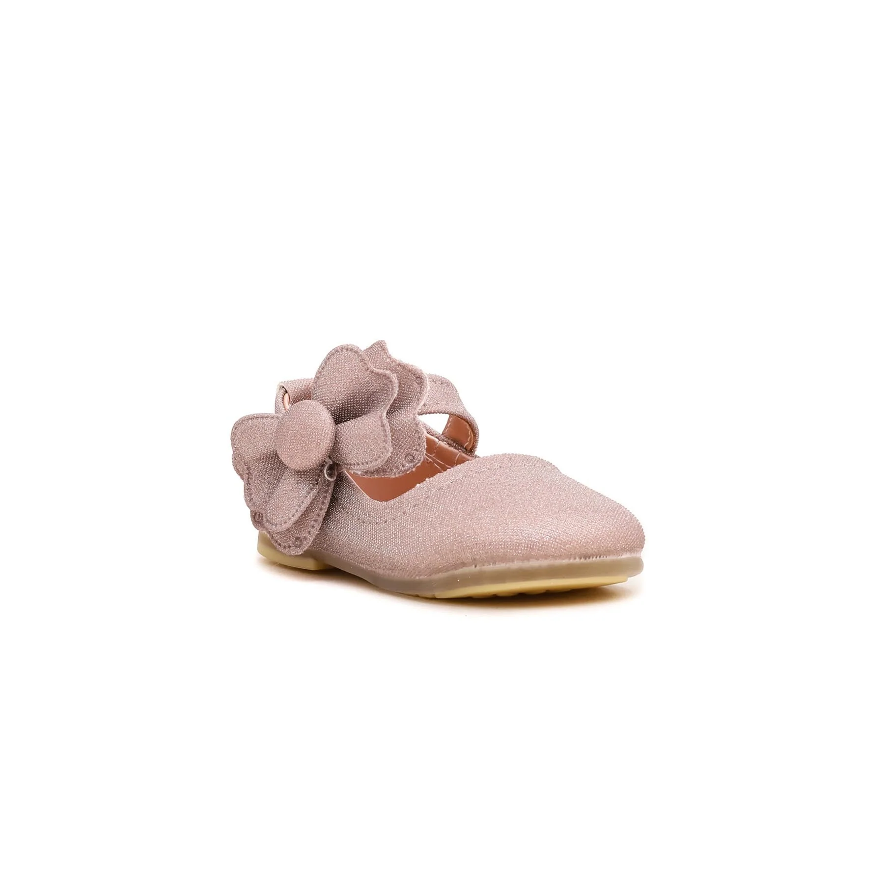 Girls Peach Fancy Pumps KD0494 - Image 2