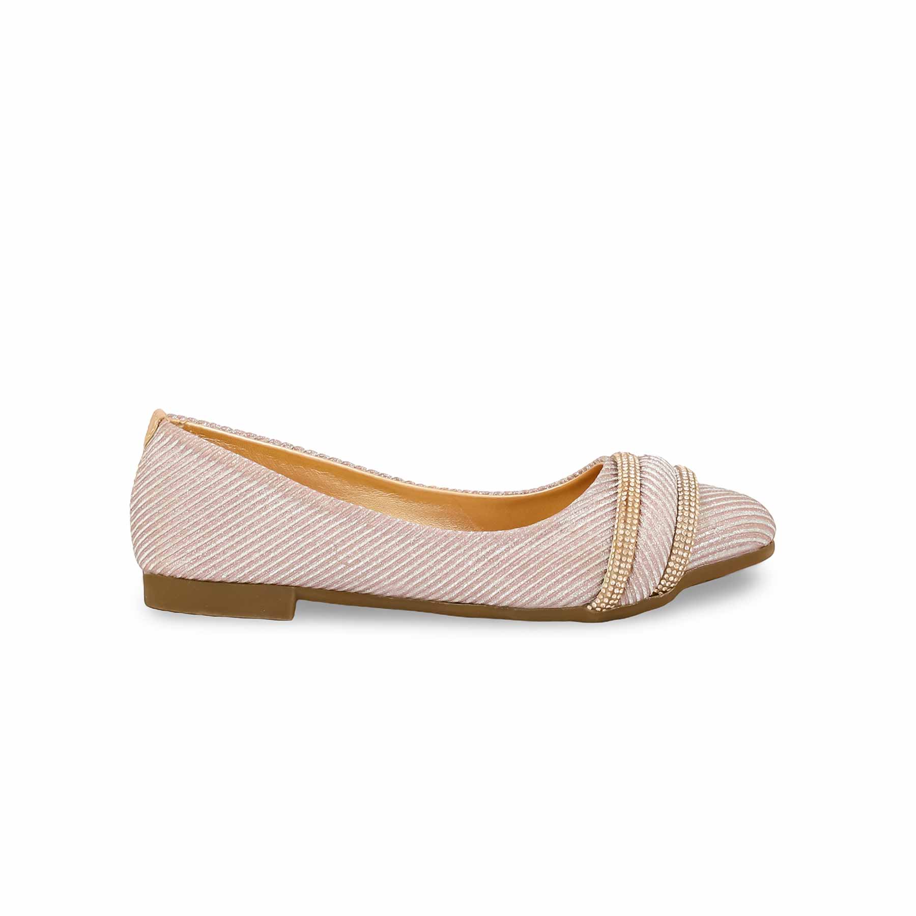 Girls Peach Fancy Pumps KD2381 - Image 2