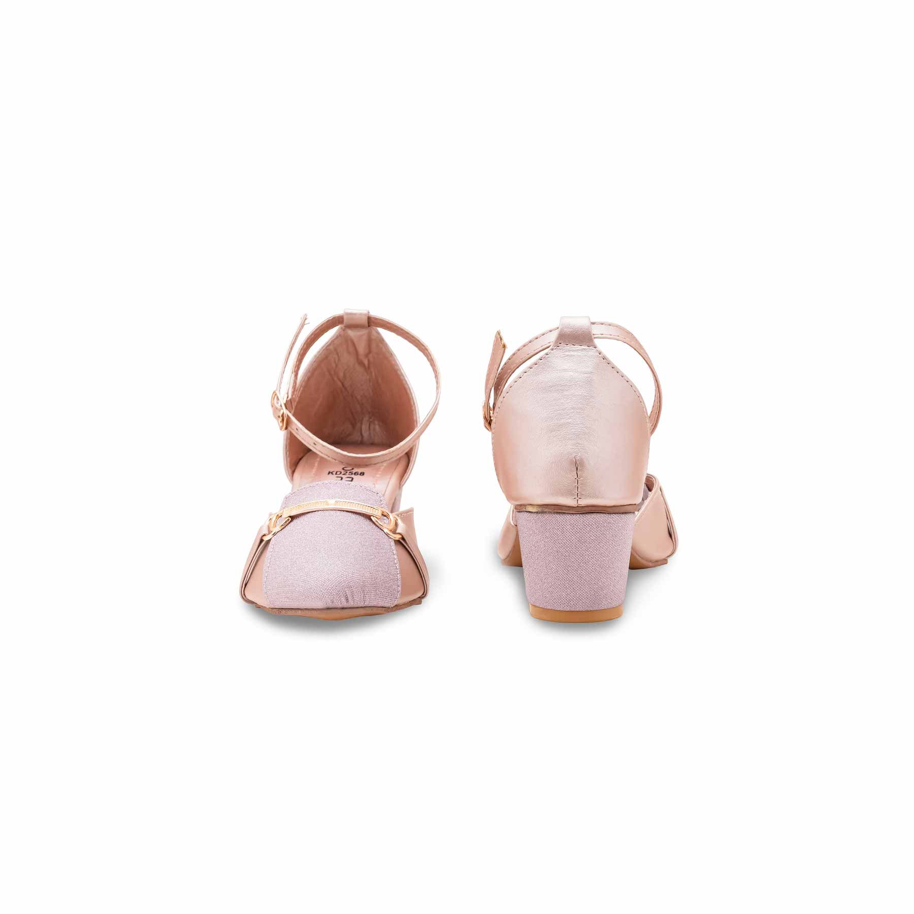 Girls Peach Fancy Pumps KD2568 - Image 4