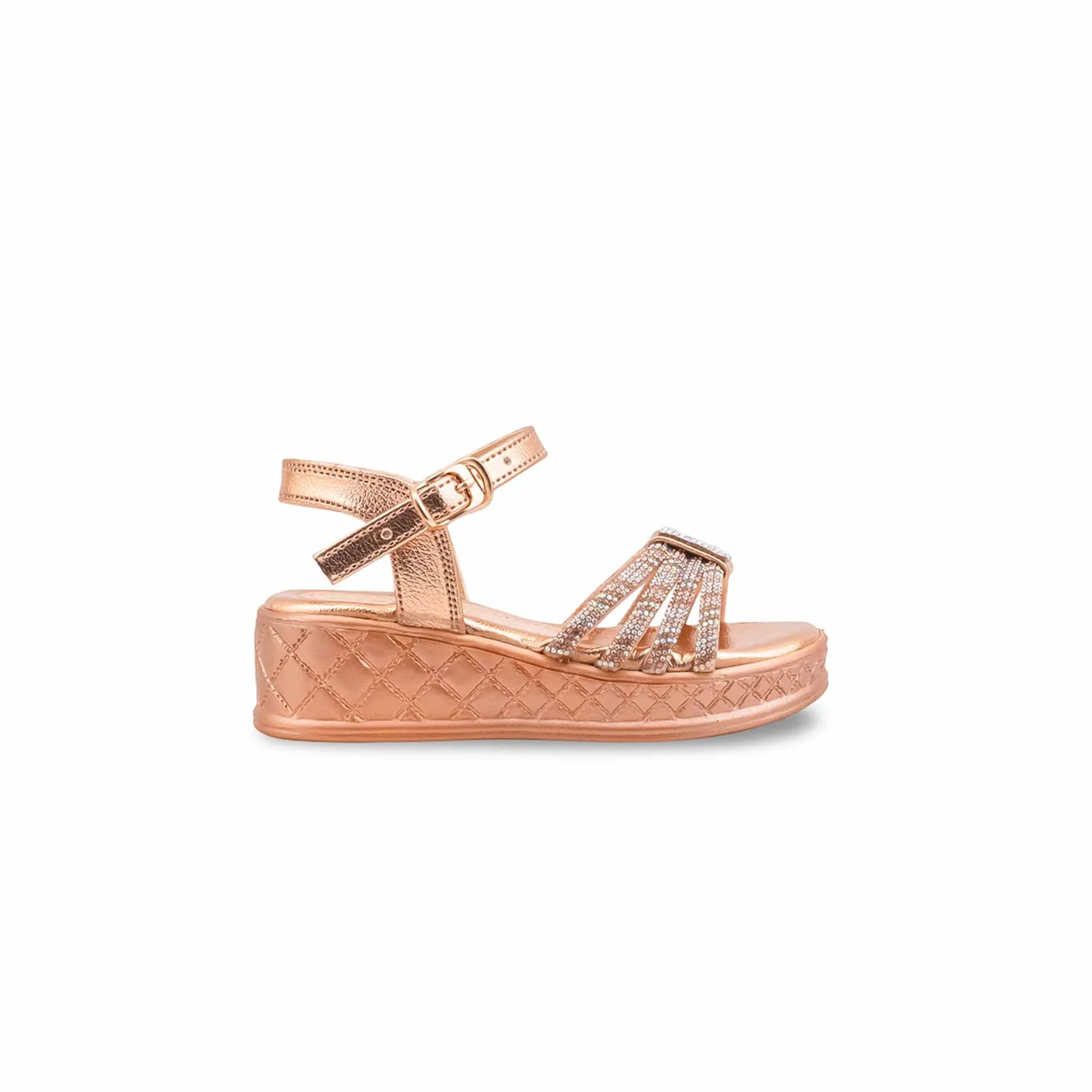 Girls Peach Fancy Sandal KD5840 - Image 2