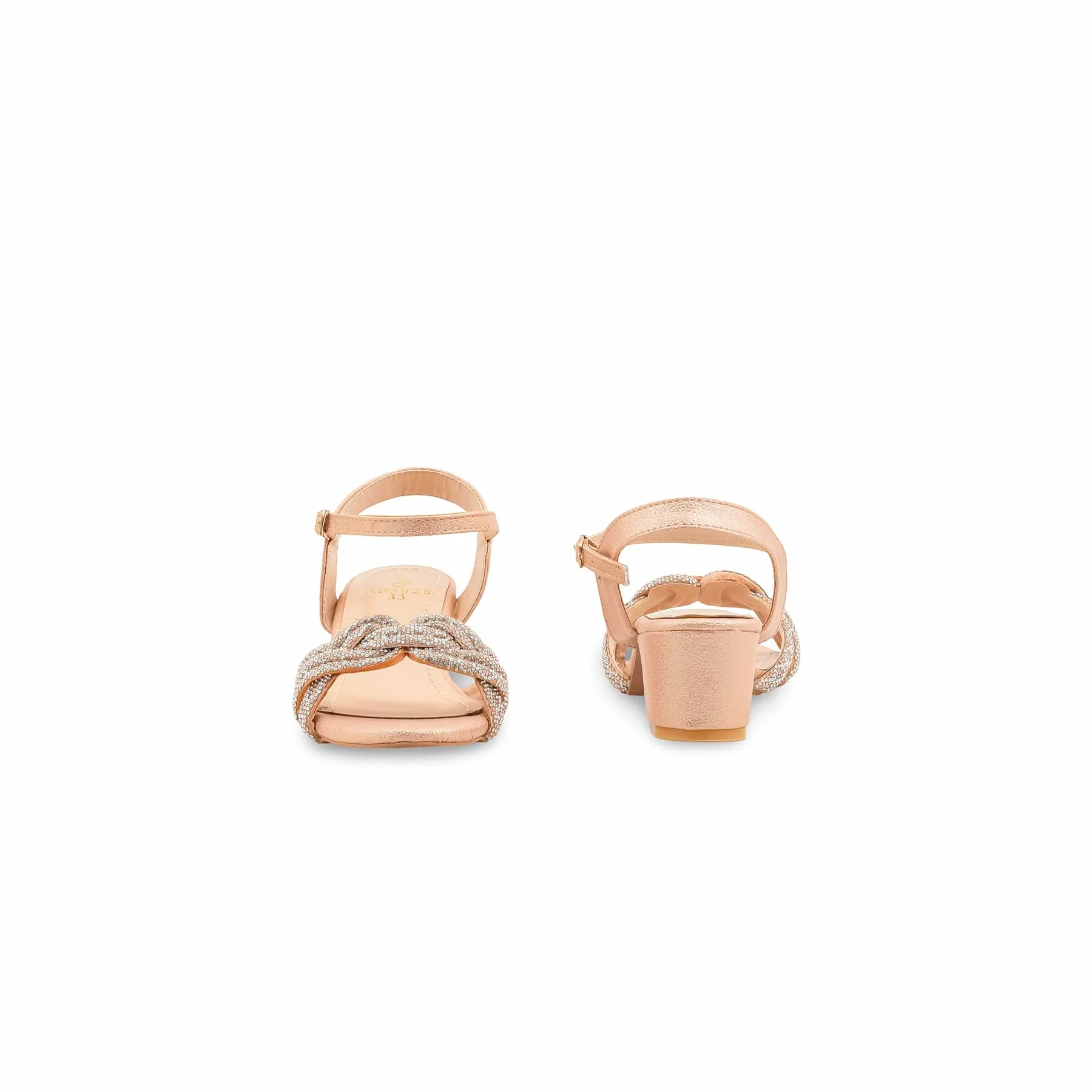 Girls Peach Fancy Sandal KD5929 - Image 4