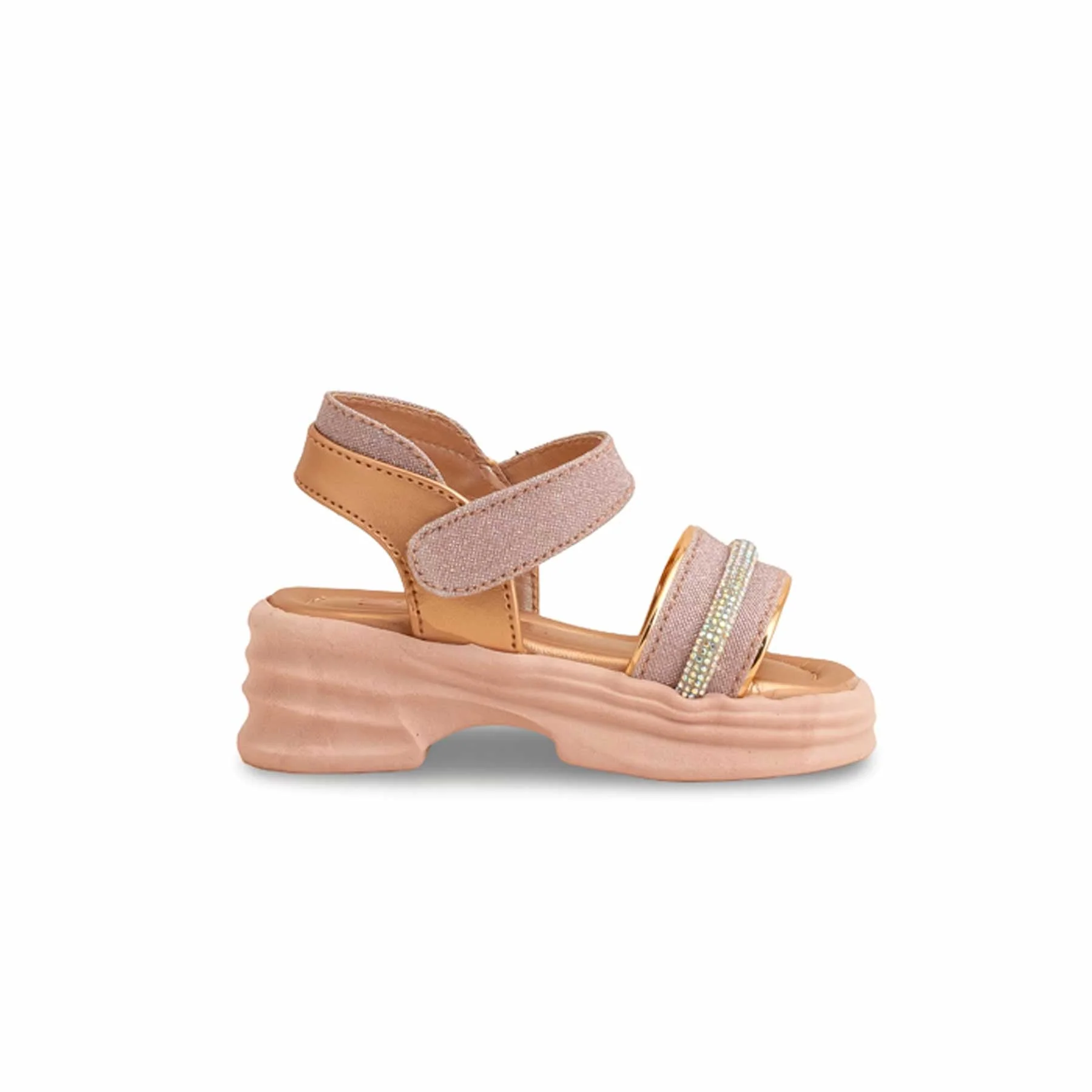 Girls Peach Fancy Sandal KD9901 - Image 2