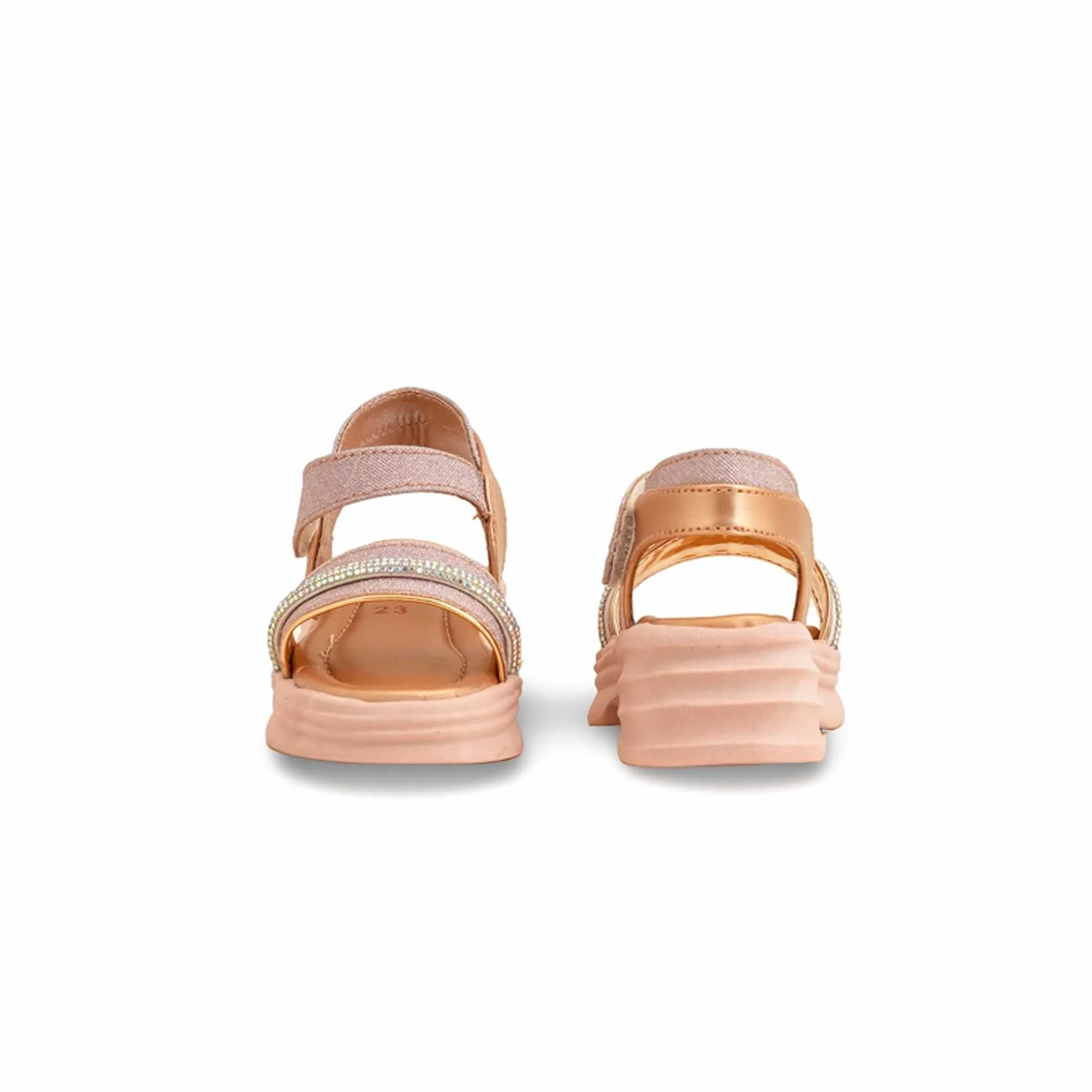 Girls Peach Fancy Sandal KD9901 - Image 4