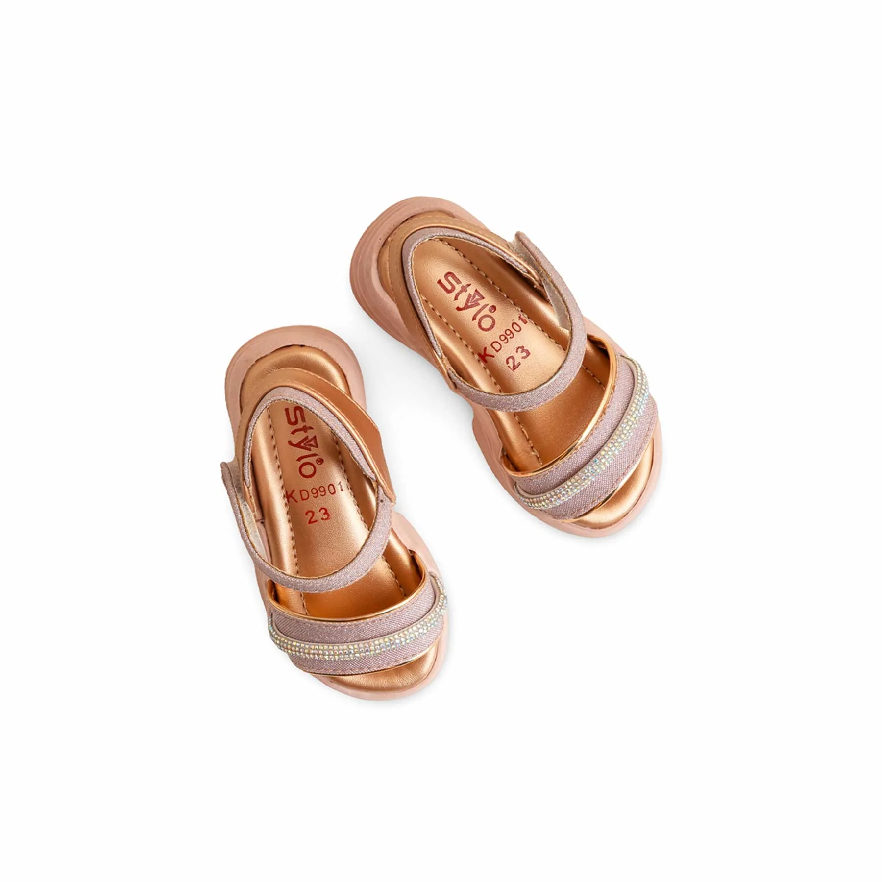 Girls Peach Fancy Sandal KD9901 - Image 5