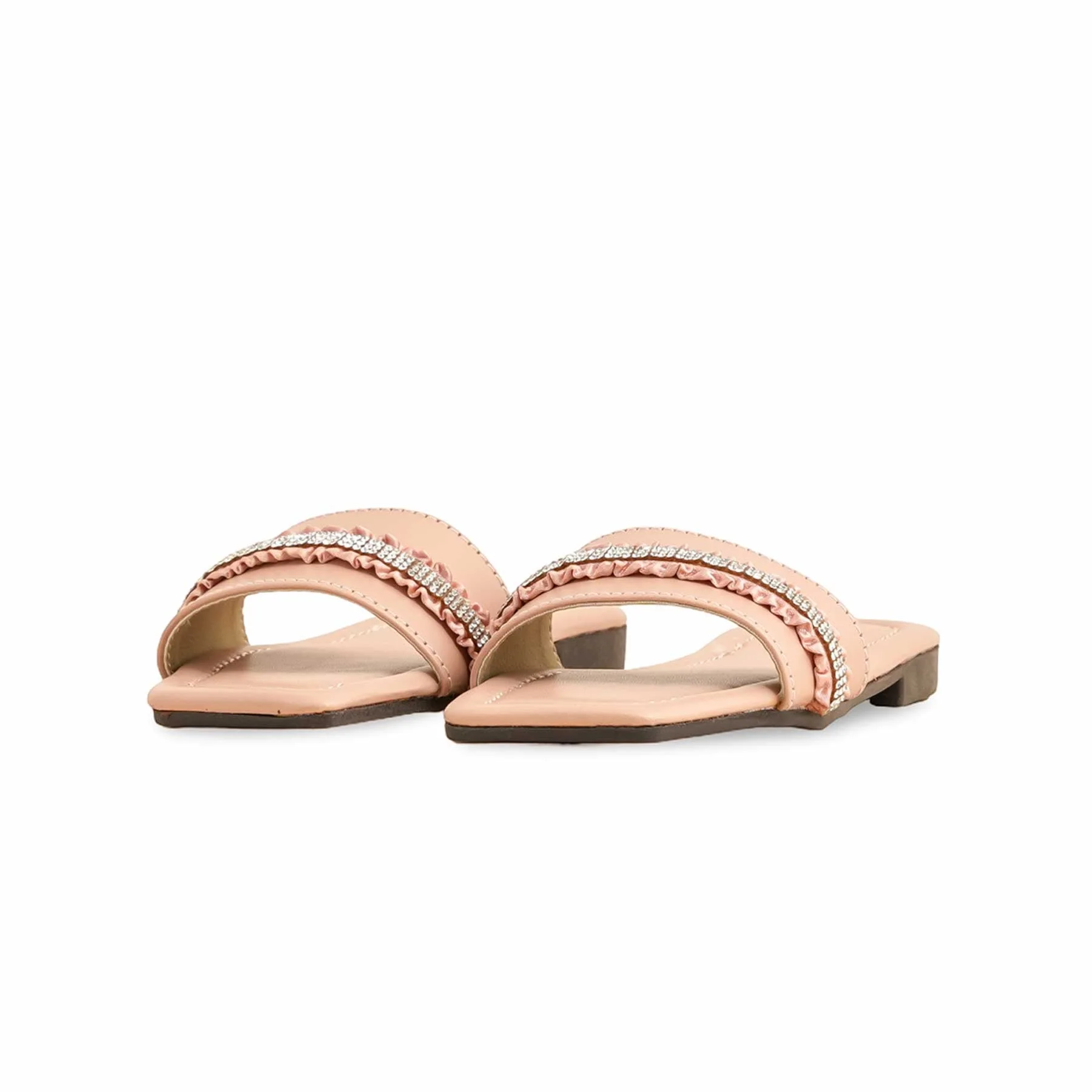 Girls Peach Fancy Slipper KD5626 - Image 3