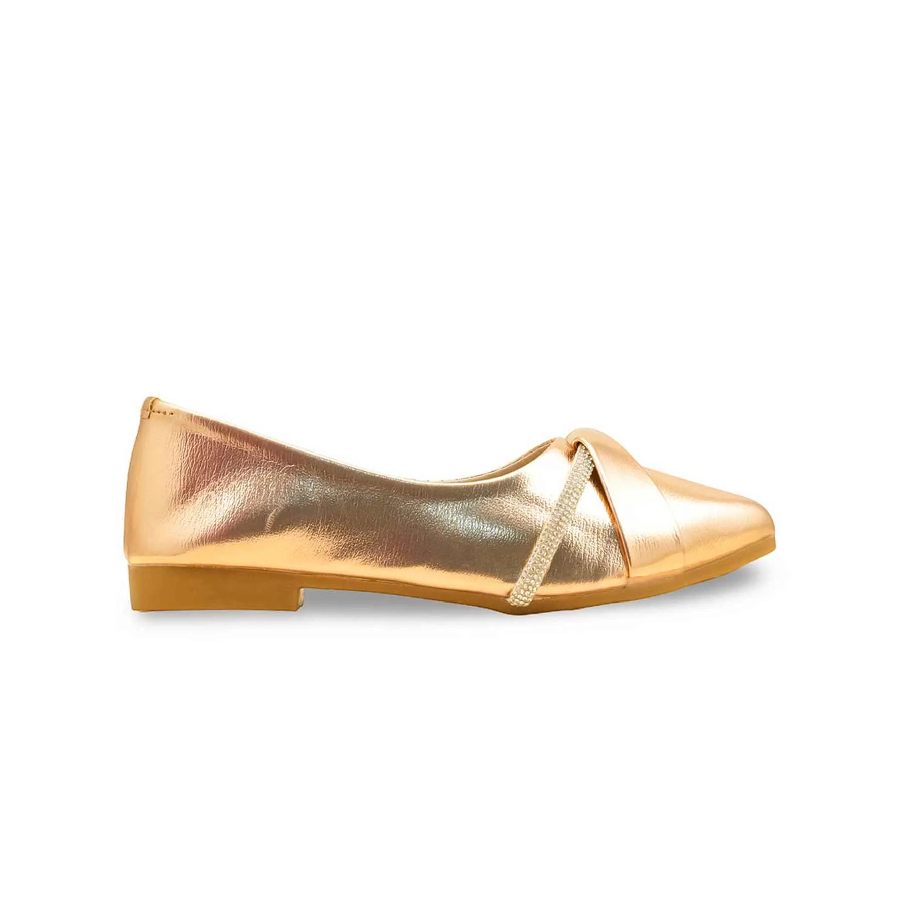 Girls Peach Formal Pumps KD2637 - Image 2