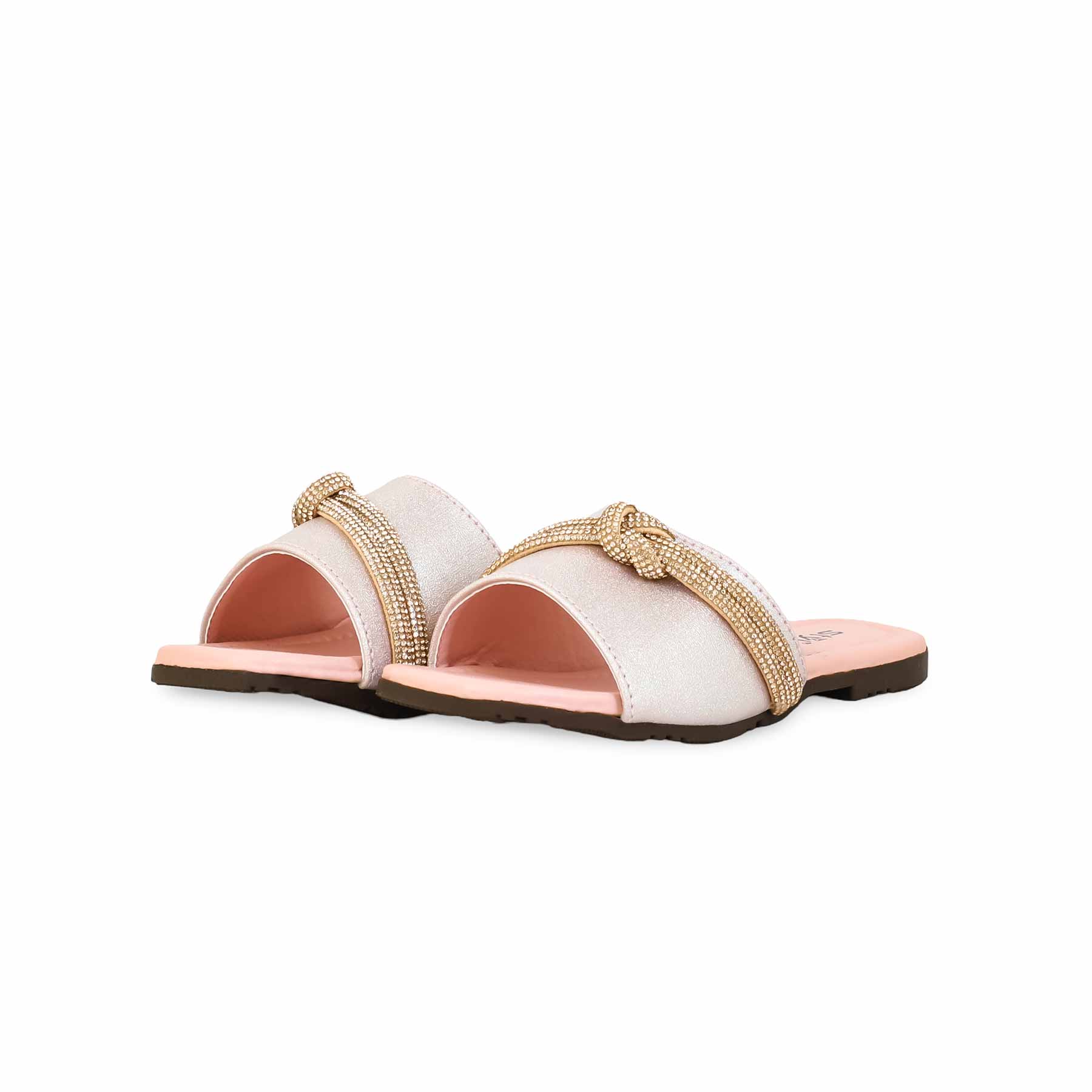 Girls Peach Formal Slipper KD5553 - Image 3