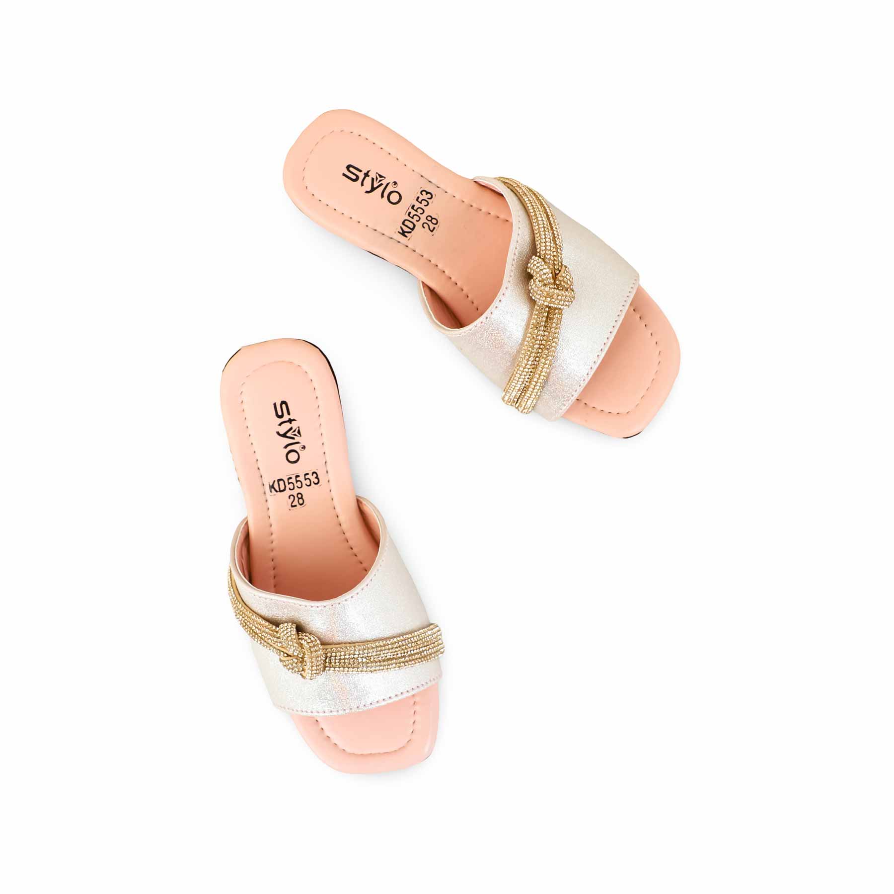 Girls Peach Formal Slipper KD5553 - Image 5