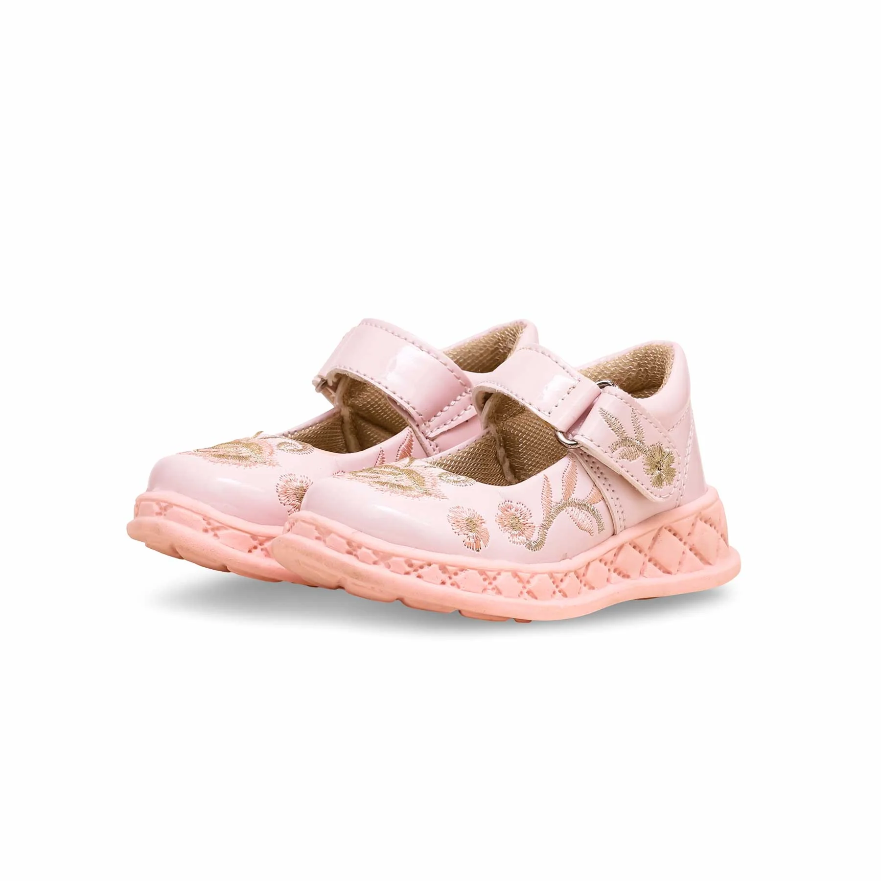 Girls Pink Casual Pumps KD2386 - Image 2