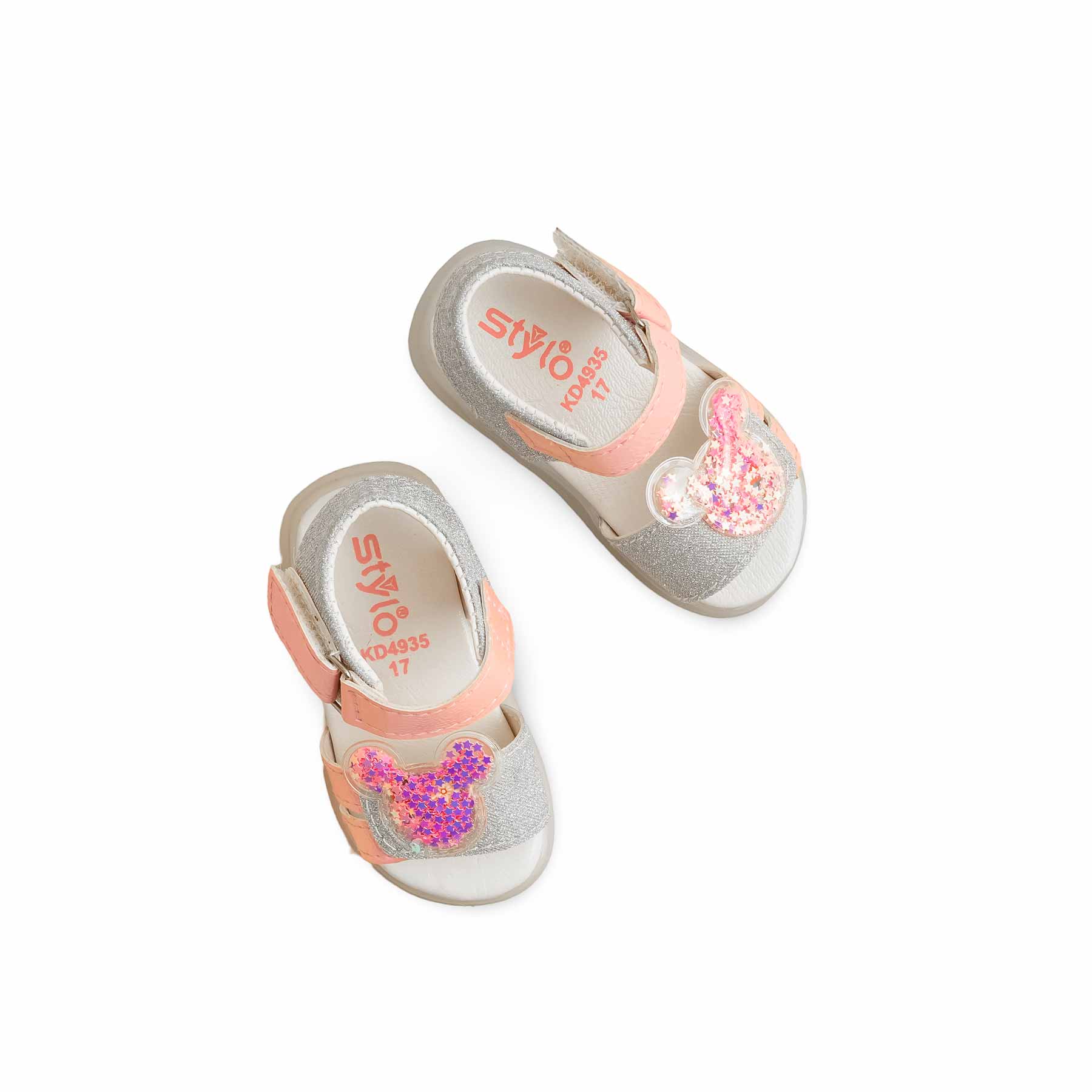 Girls Pink Casual Sandal KD4935 - Image 5