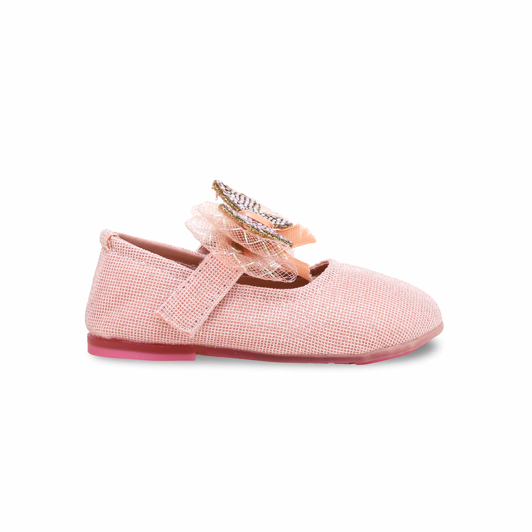Girls Pink Fancy Pumps KD0895 - Image 2