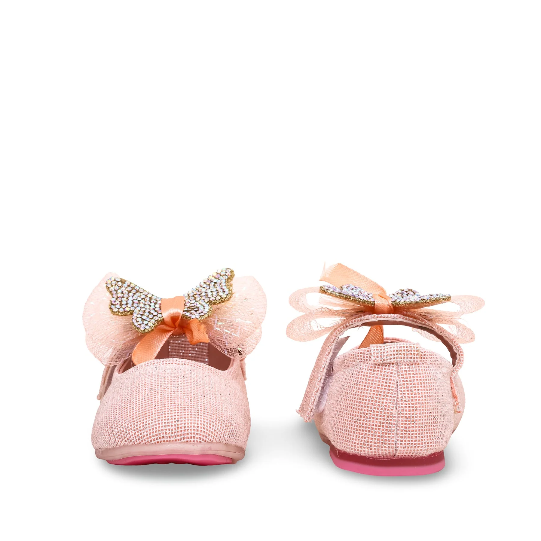 Girls Pink Fancy Pumps KD0895 - Image 4