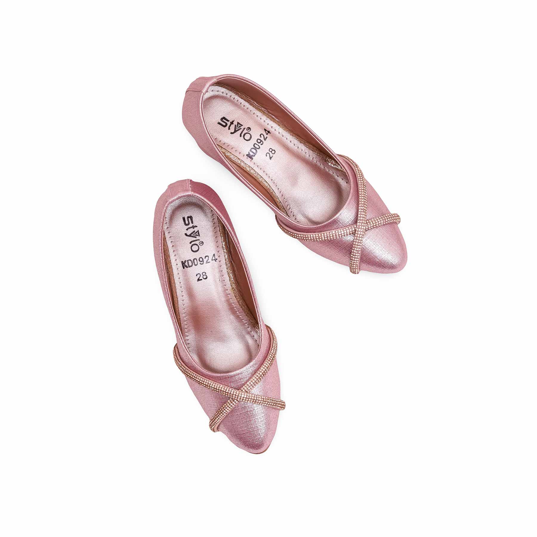 Girls Pink Fancy Pumps KD0924 - Image 5