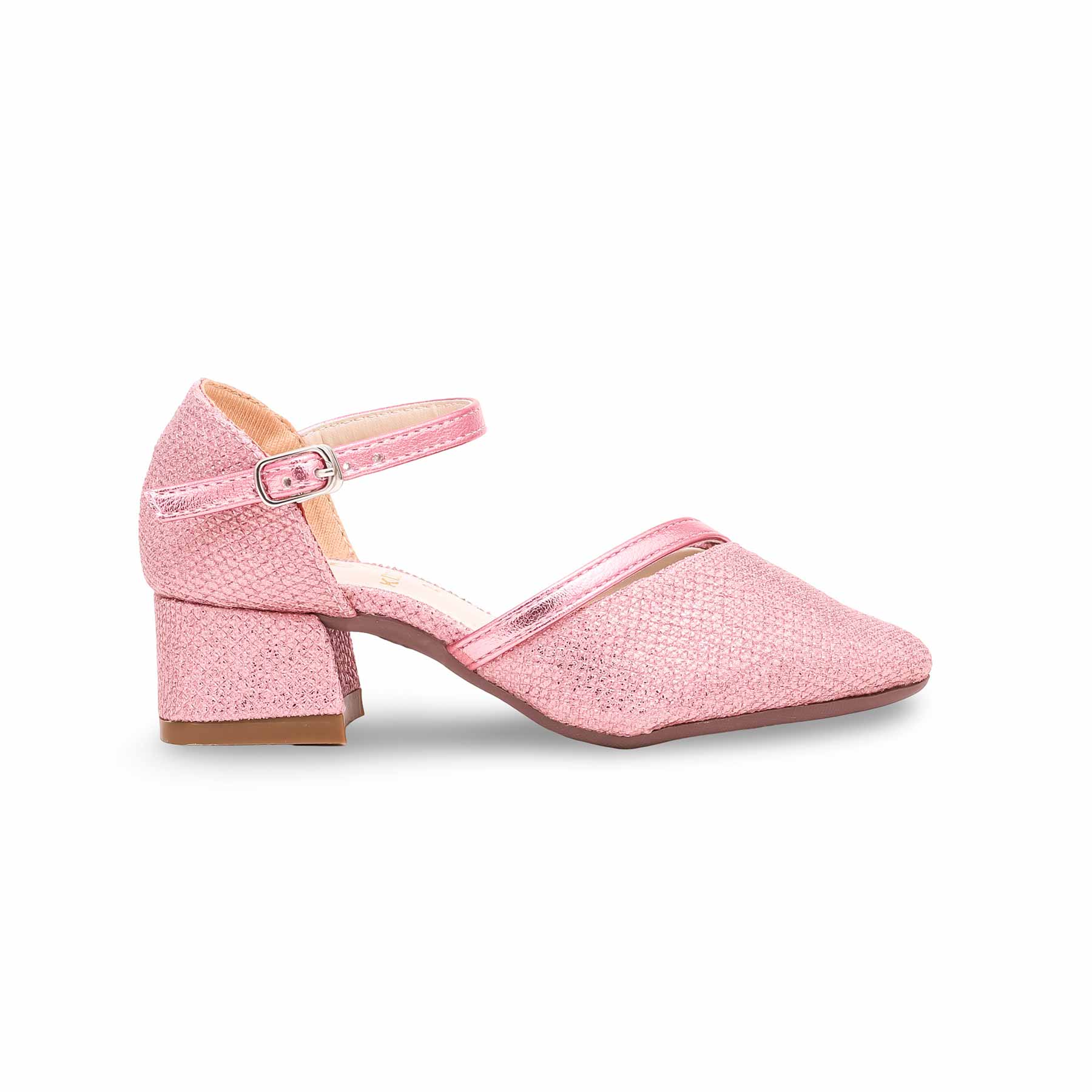 Girls Pink Fancy Pumps KD2288 - Image 2