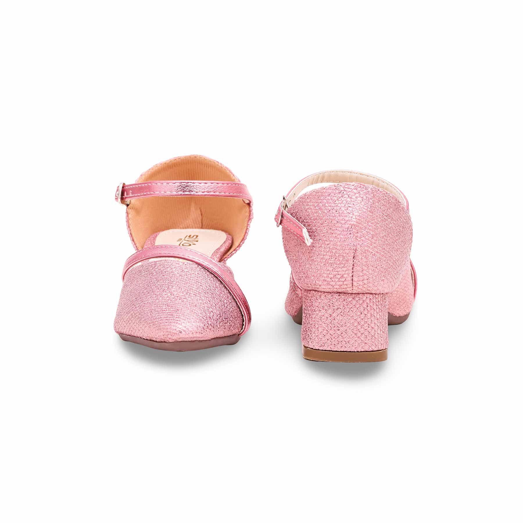 Girls Pink Fancy Pumps KD2288 - Image 4