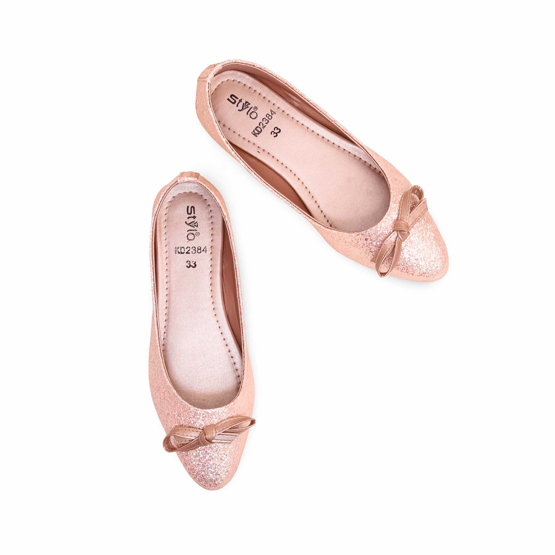 Girls Pink Fancy Pumps KD2384 - Image 5
