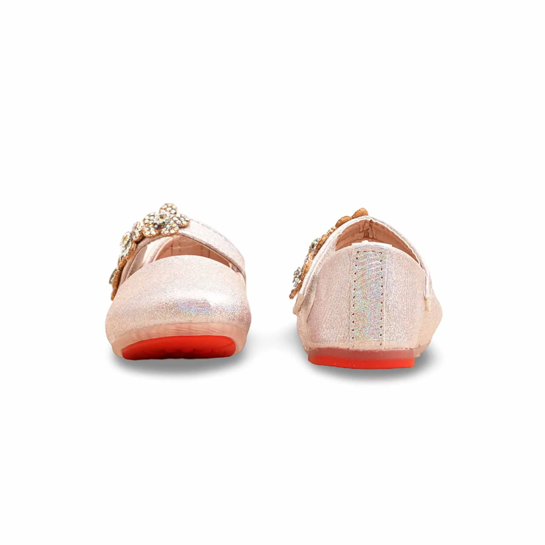 Girls Pink Fancy Pumps KD2581 - Image 4