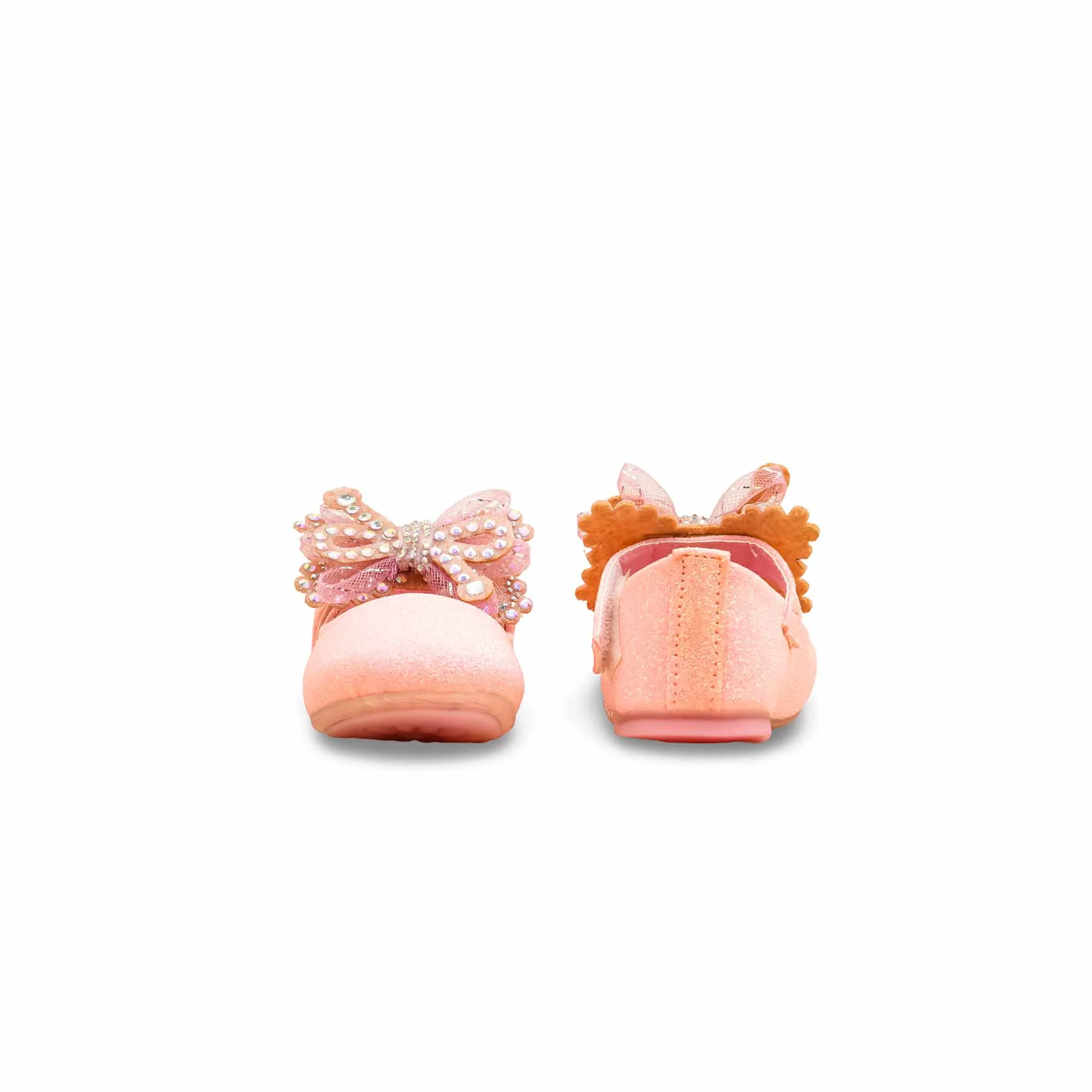 Girls Pink Fancy Pumps KD2594 - Image 4