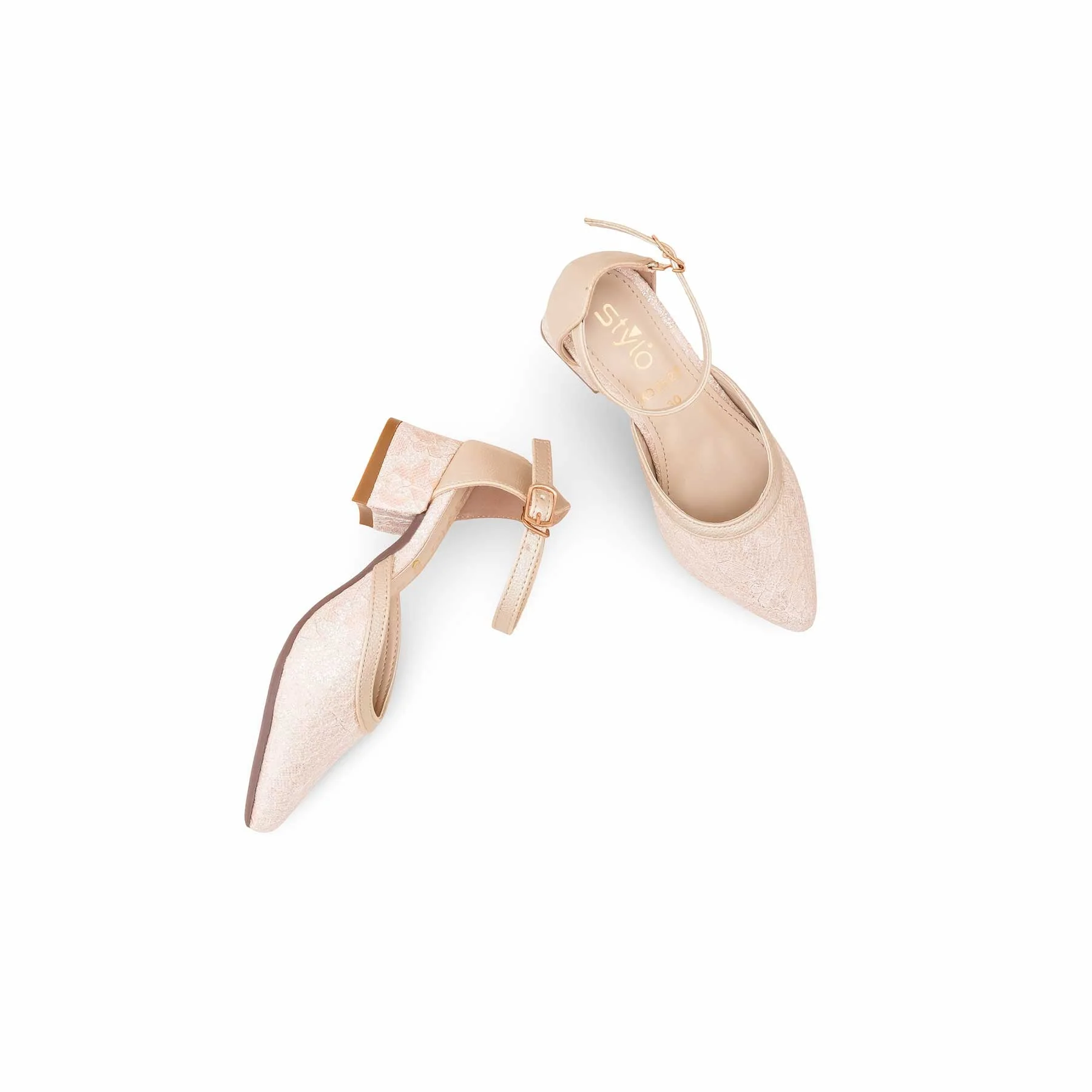 Girls Pink Fancy Pumps KD2625 - Image 5