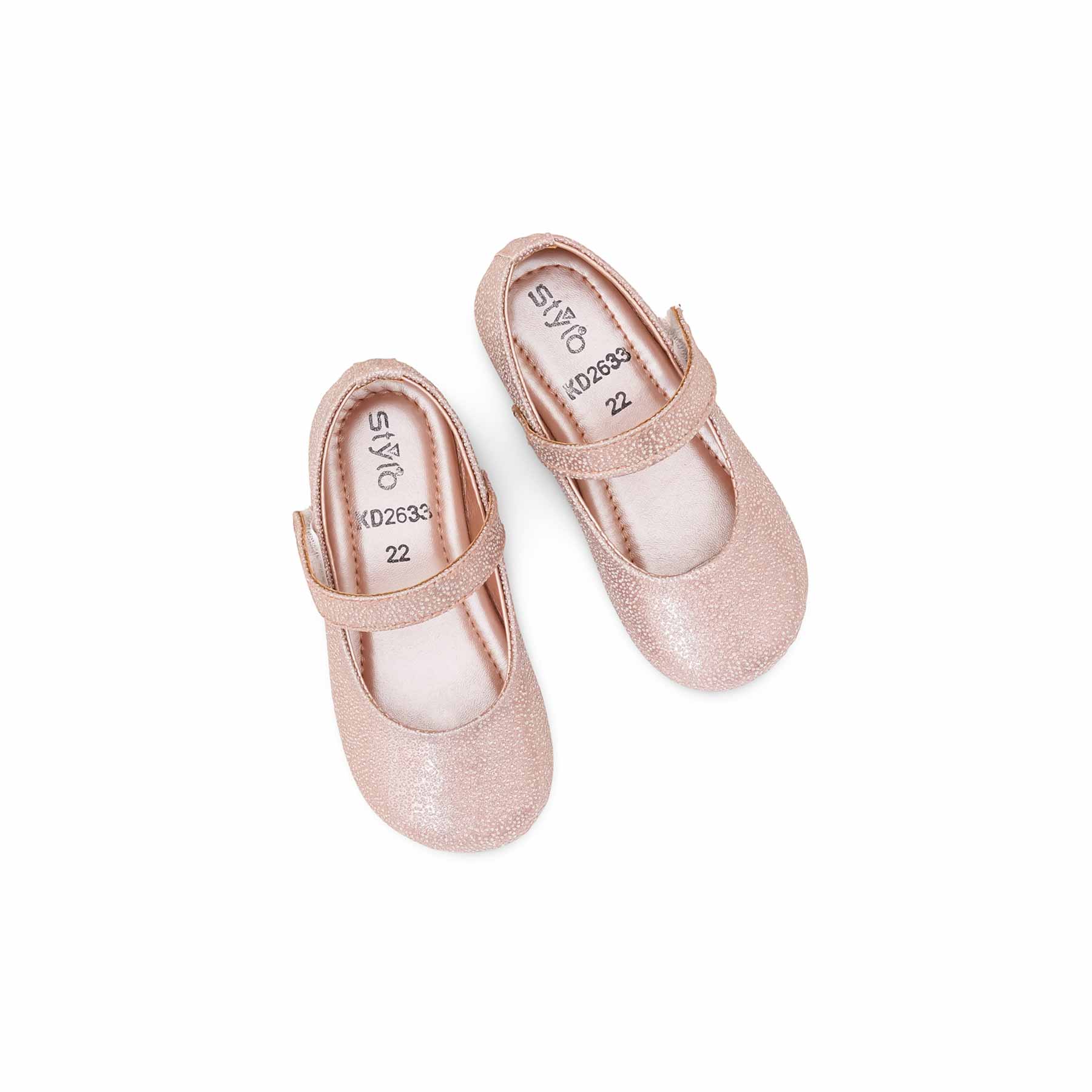 Girls Pink Fancy Pumps KD2633 - Image 5