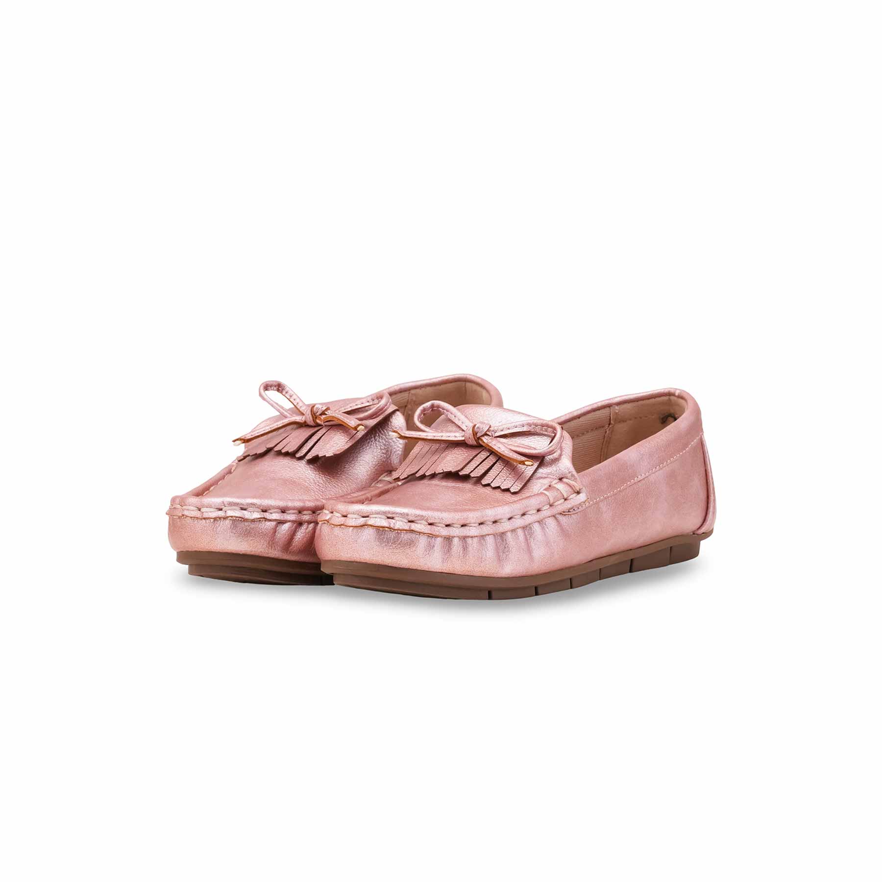 Girls Pink Formal Moccasin KD2600 - Image 3