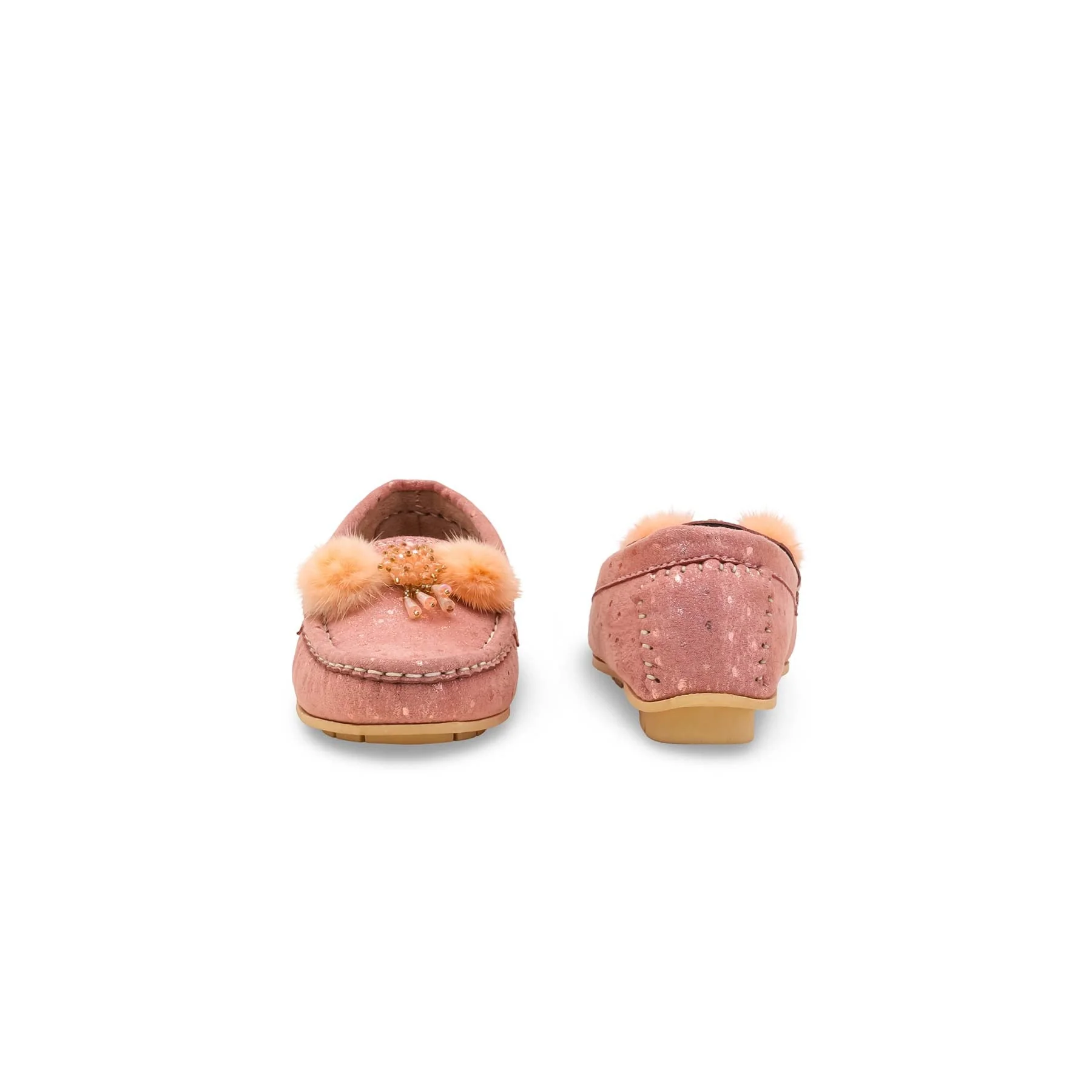 Girls Pink Formal Moccasin KD2628 - Image 4