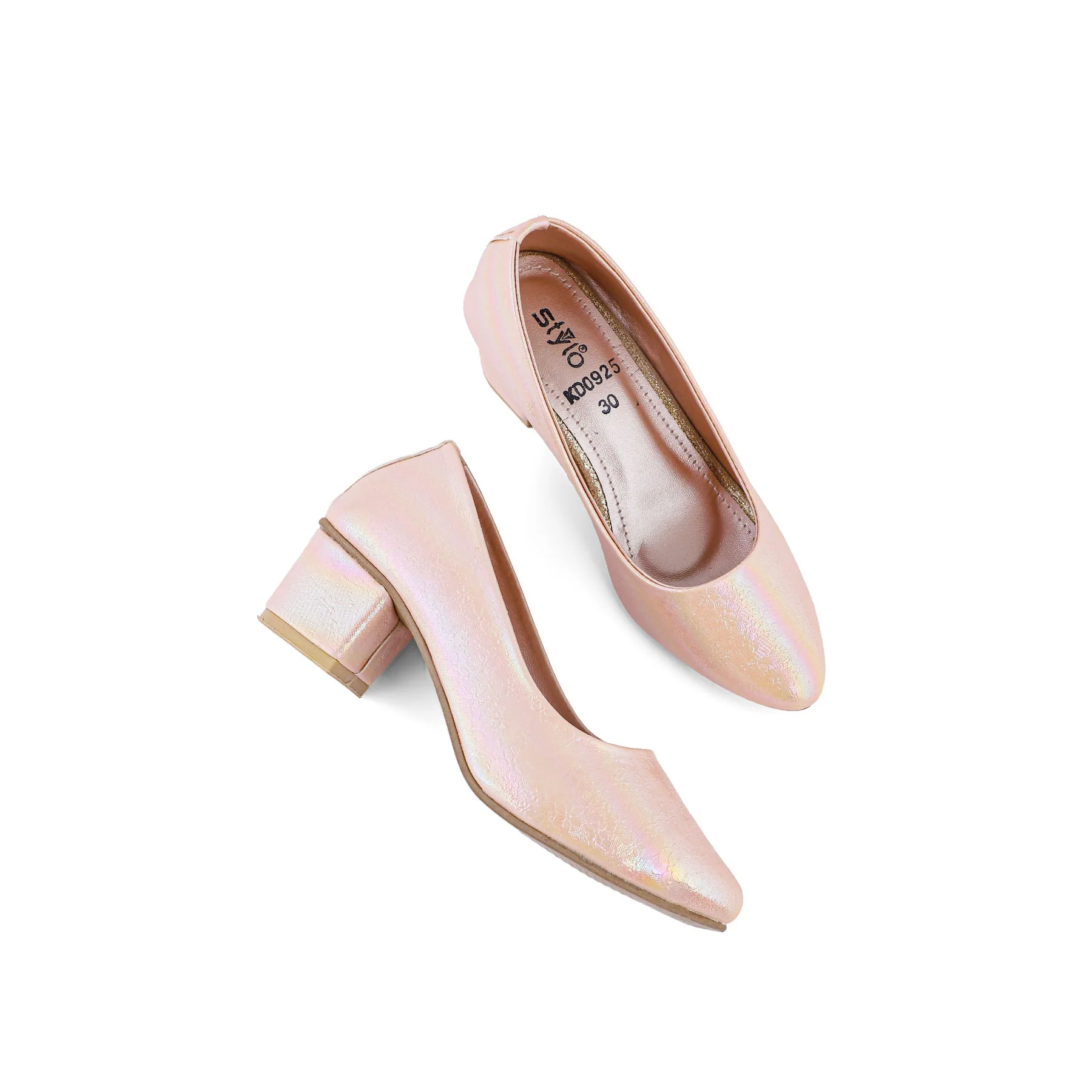 Girls Pink Formal Pumps KD0925 - Image 4