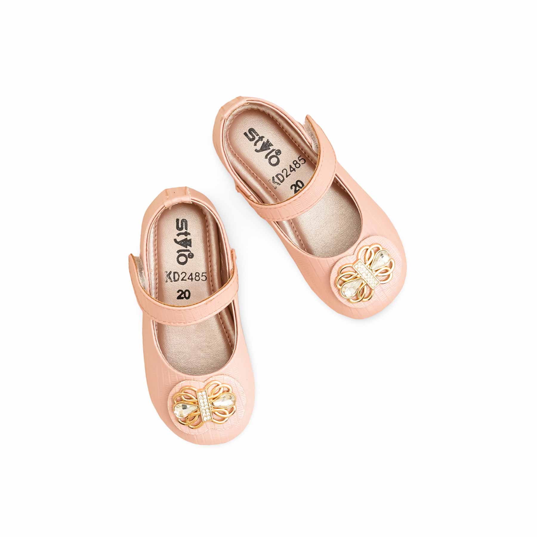 Girls Pink Formal Pumps KD2485 - Image 5