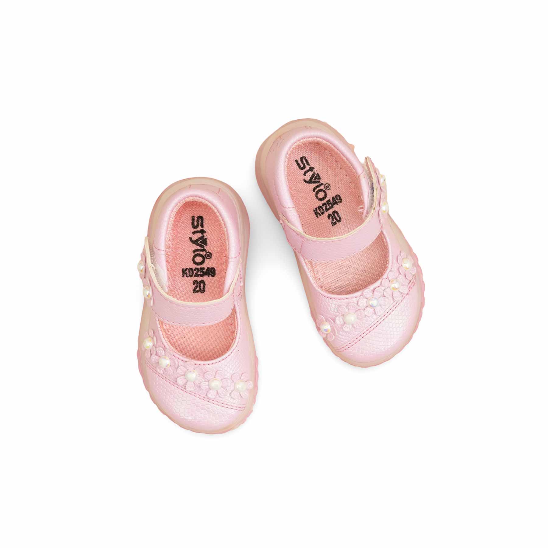 Girls Pink Formal Pumps KD2549 - Image 5