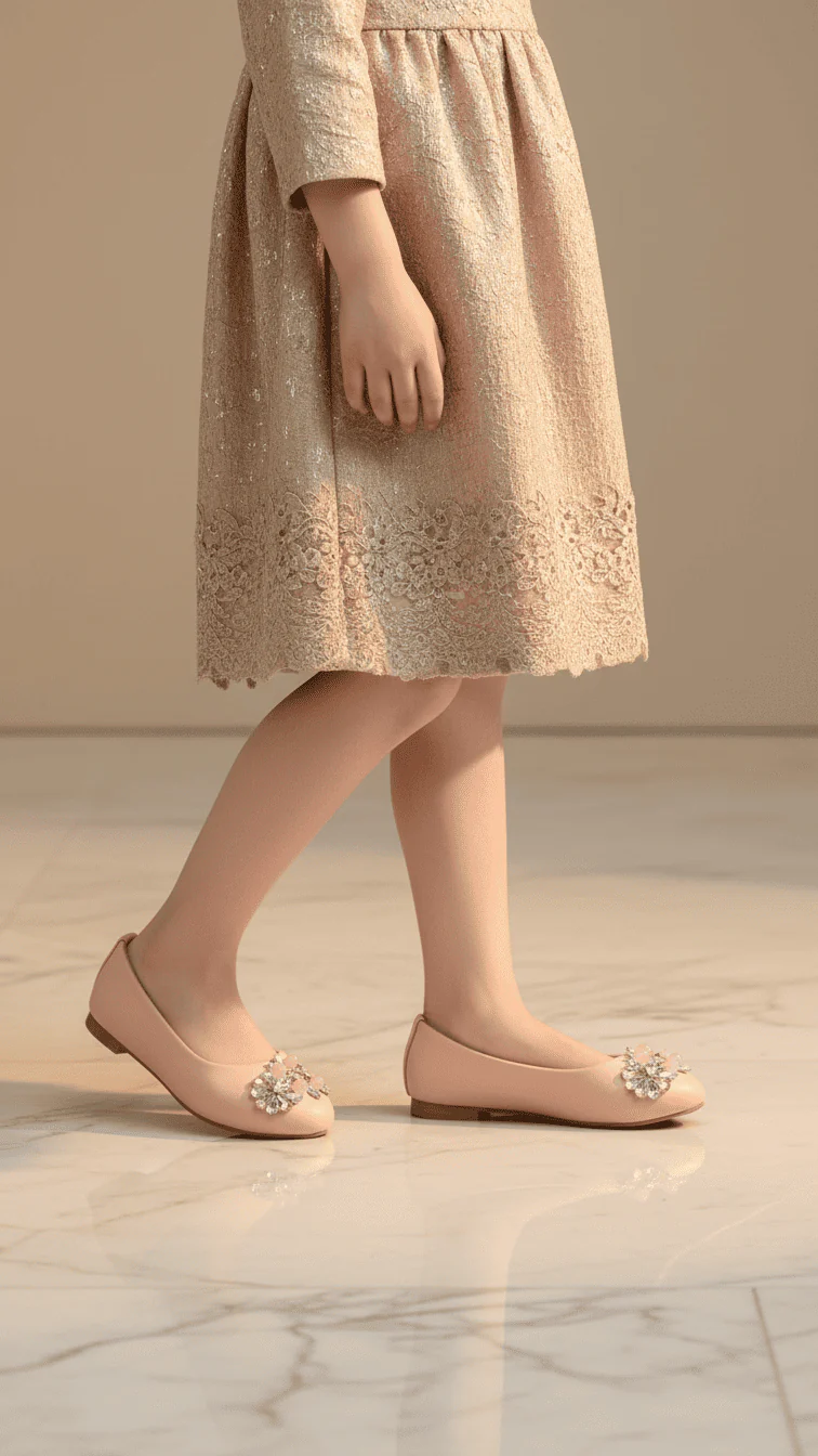 Girls Pink Formal Pumps KD2550