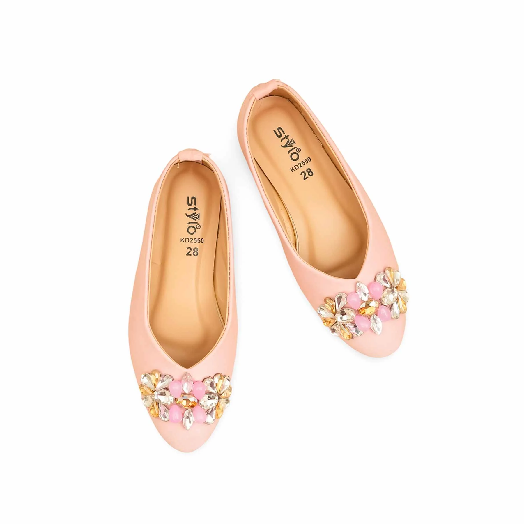 Girls Pink Formal Pumps KD2550 - Image 5