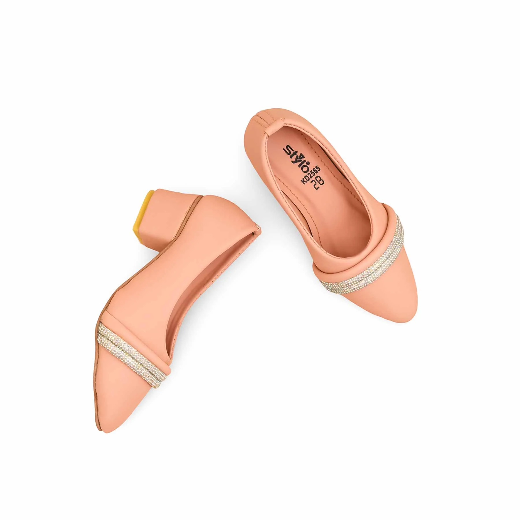 Girls Pink Formal Pumps KD2565 - Image 5