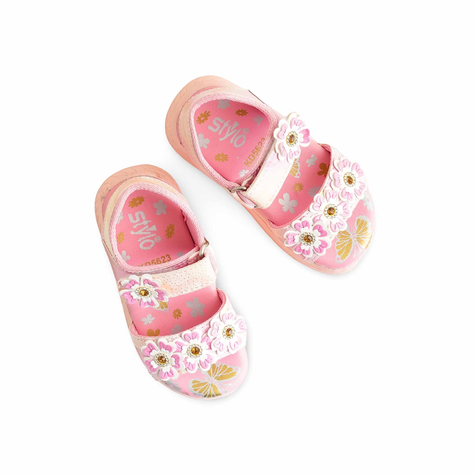 Girls Pink Formal Sandal KD5623 - Image 5