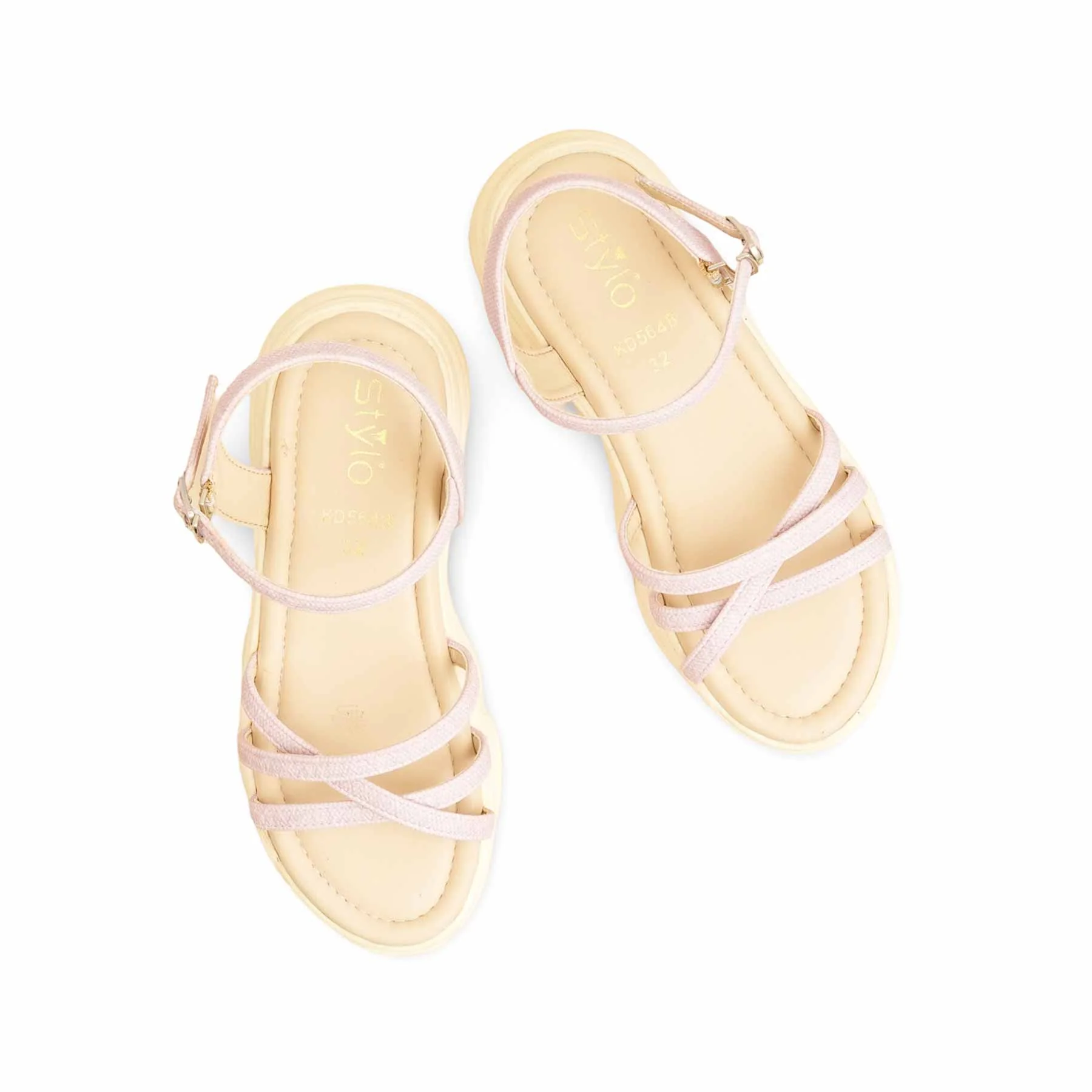 Girls Pink Formal Sandal KD5648 - Image 5
