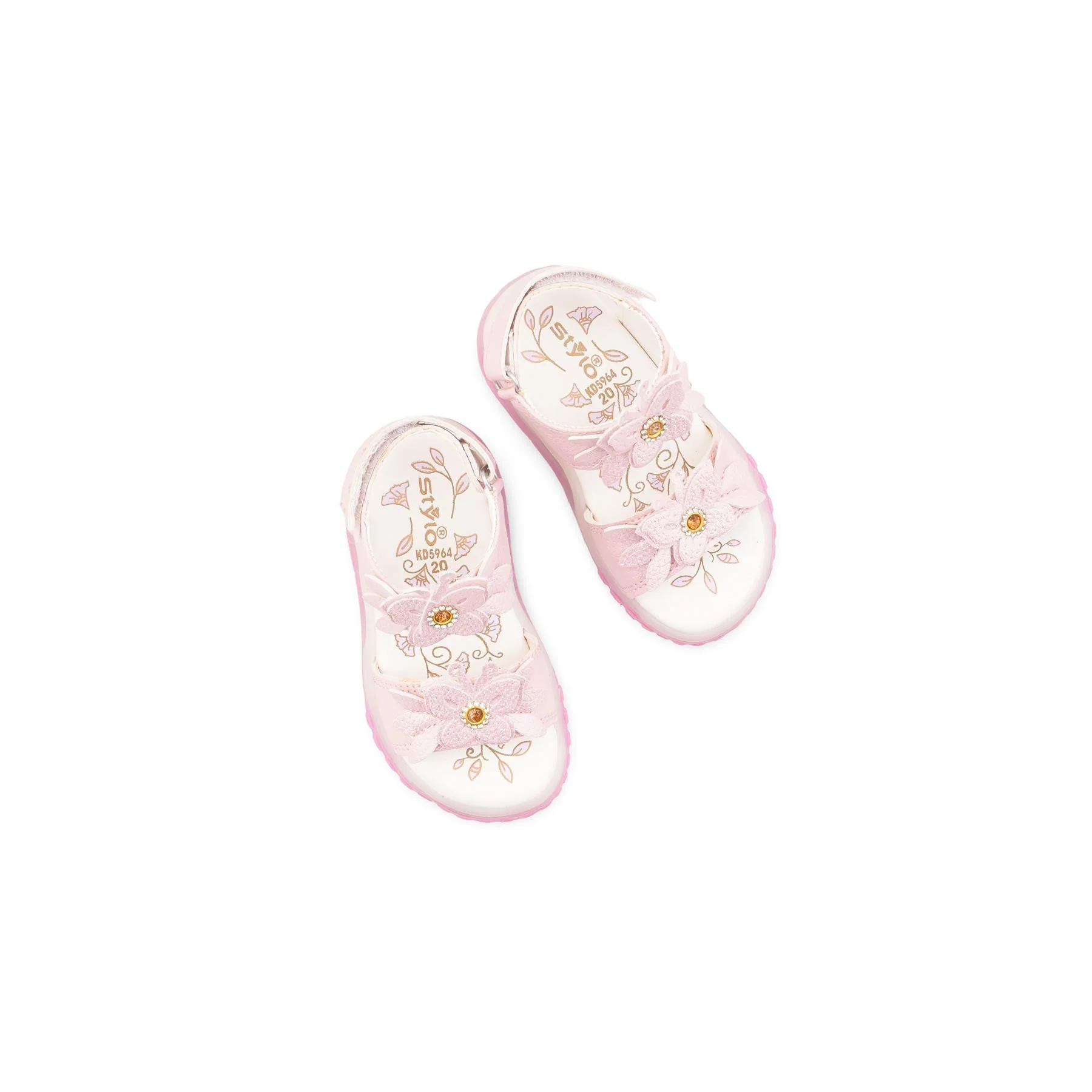 Girls Pink Formal Sandal KD5964 - Image 5