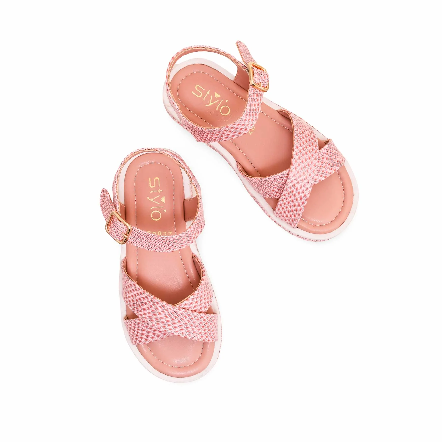 Girls Pink Formal Sandal KD9837 - Image 5