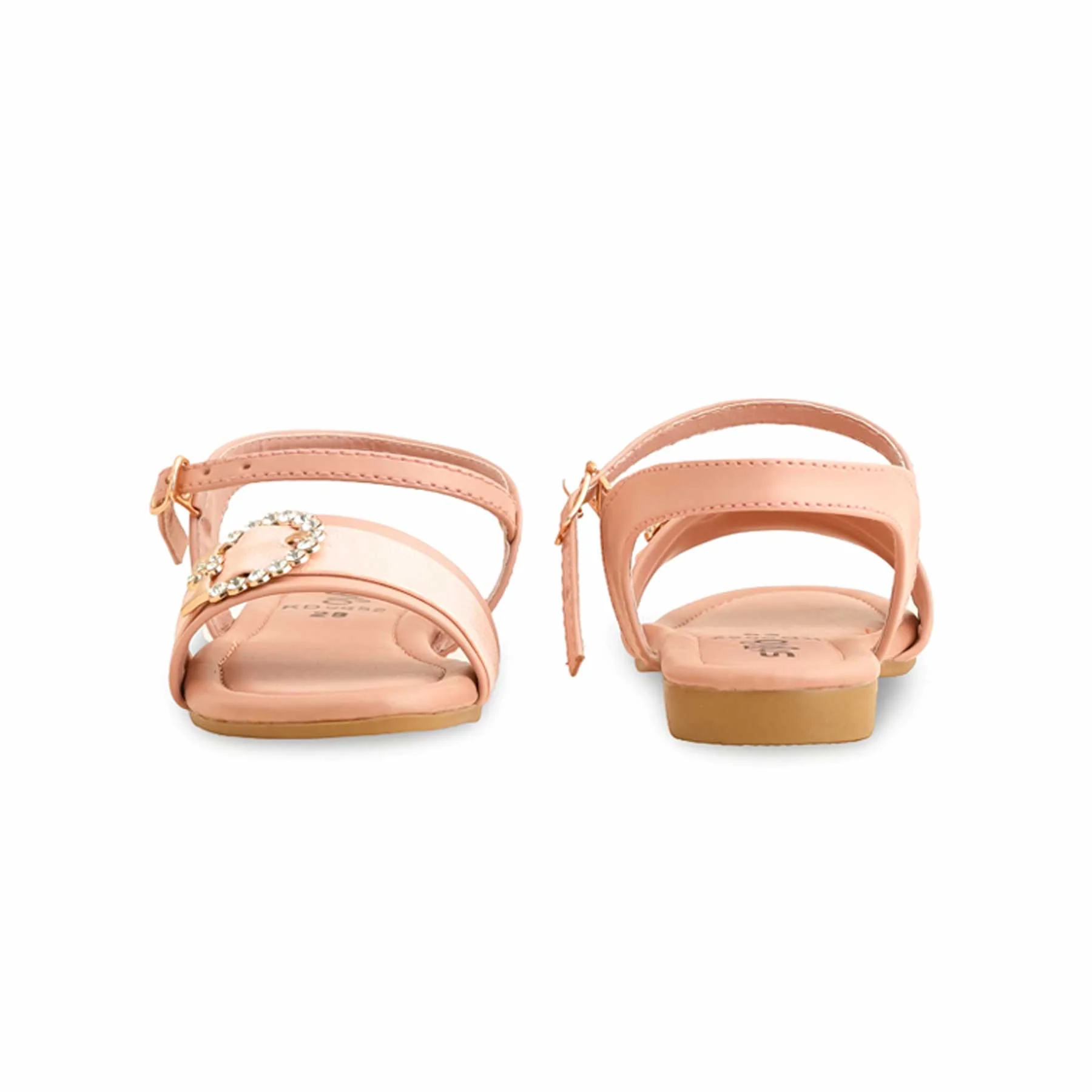 Girls Pink Formal Sandal KD9852 - Image 4
