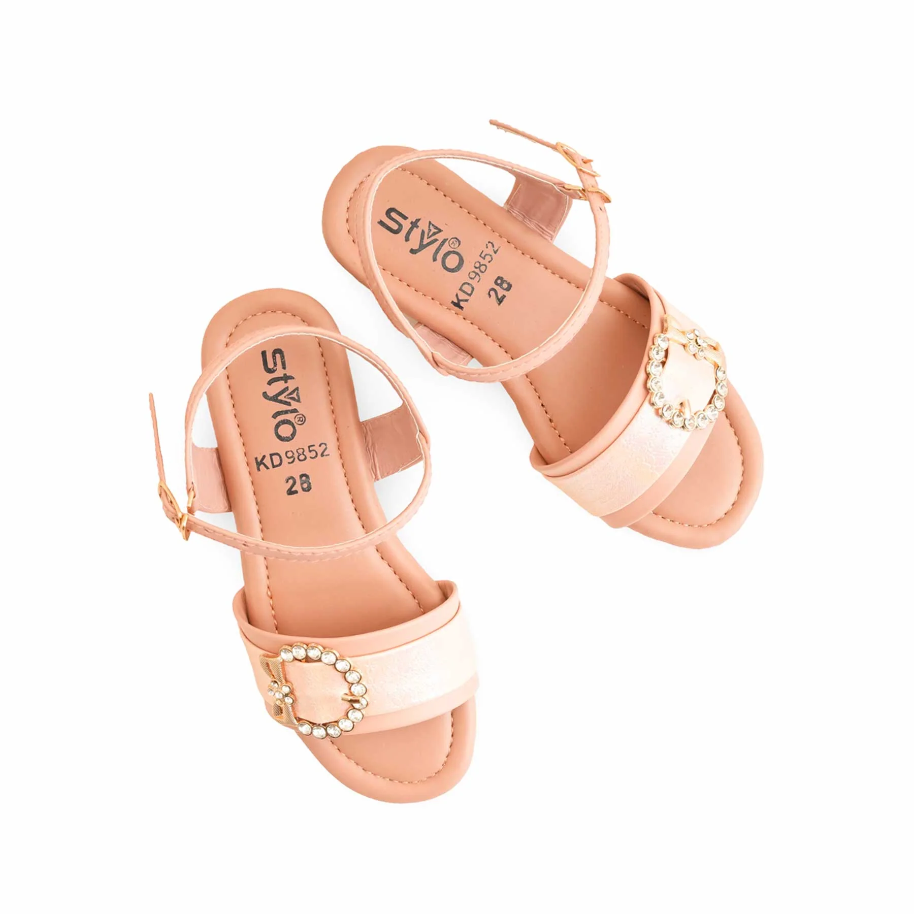 Girls Pink Formal Sandal KD9852 - Image 5